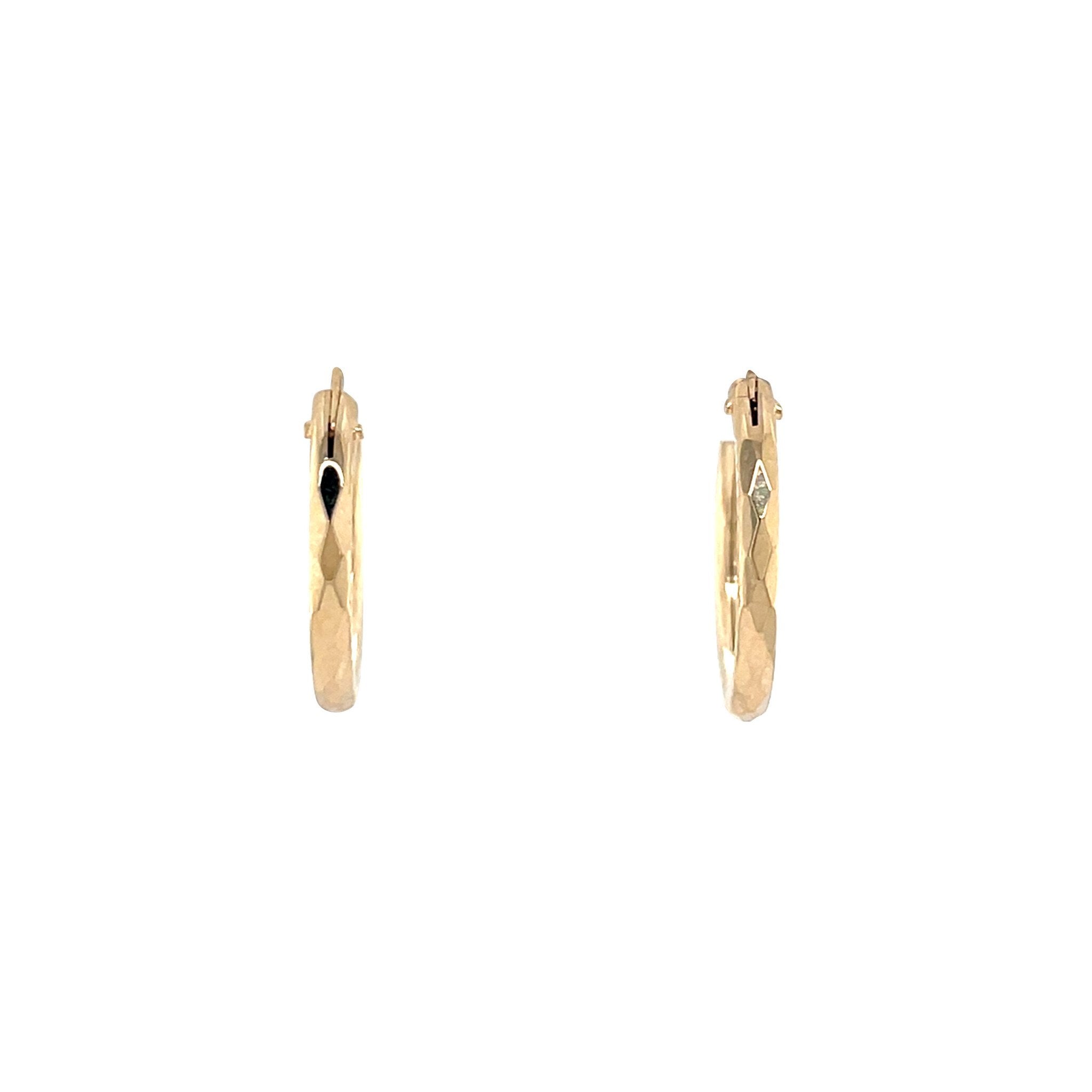 Gouden vintage fantasie oorringen 14 kt