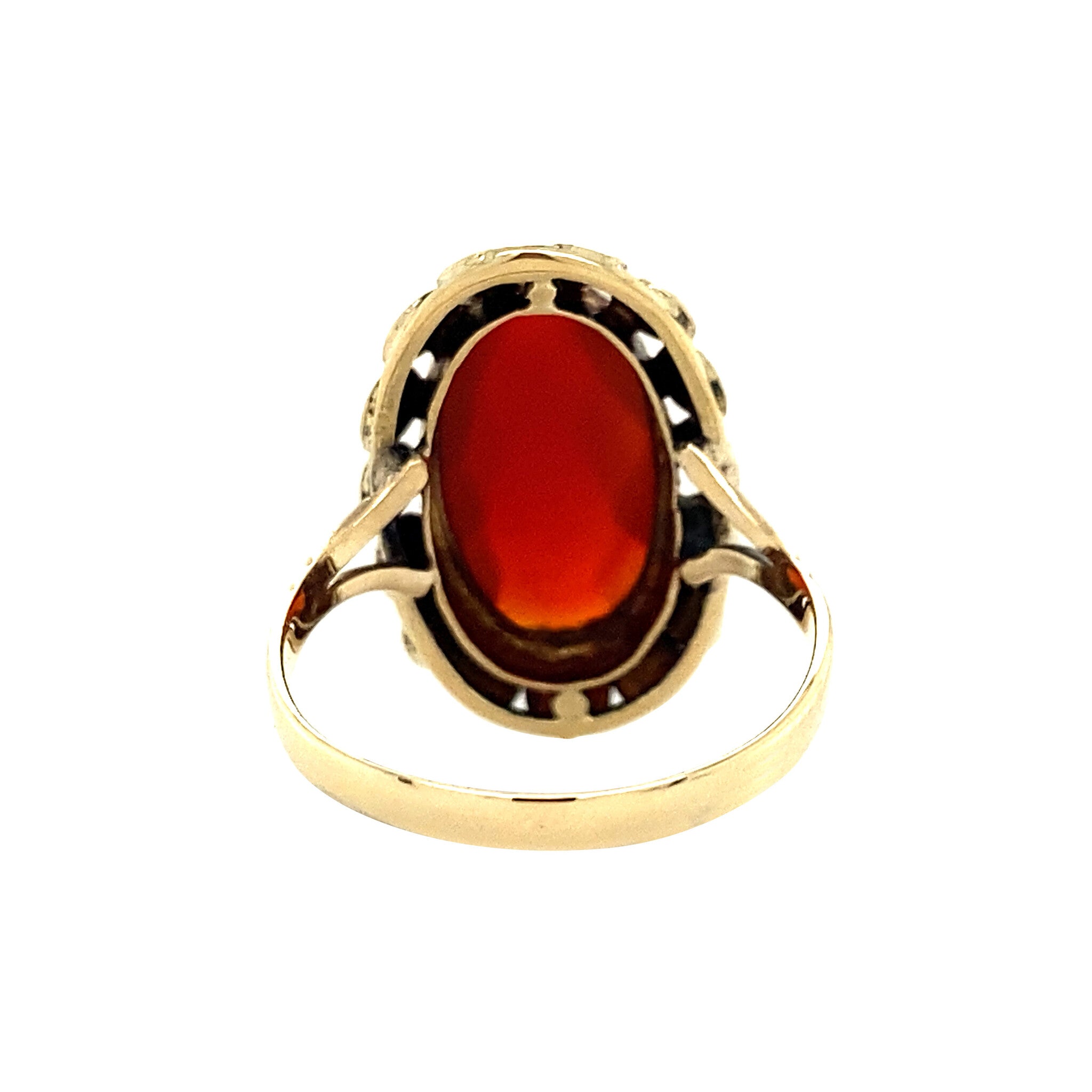 Ring met carneool 12 krt