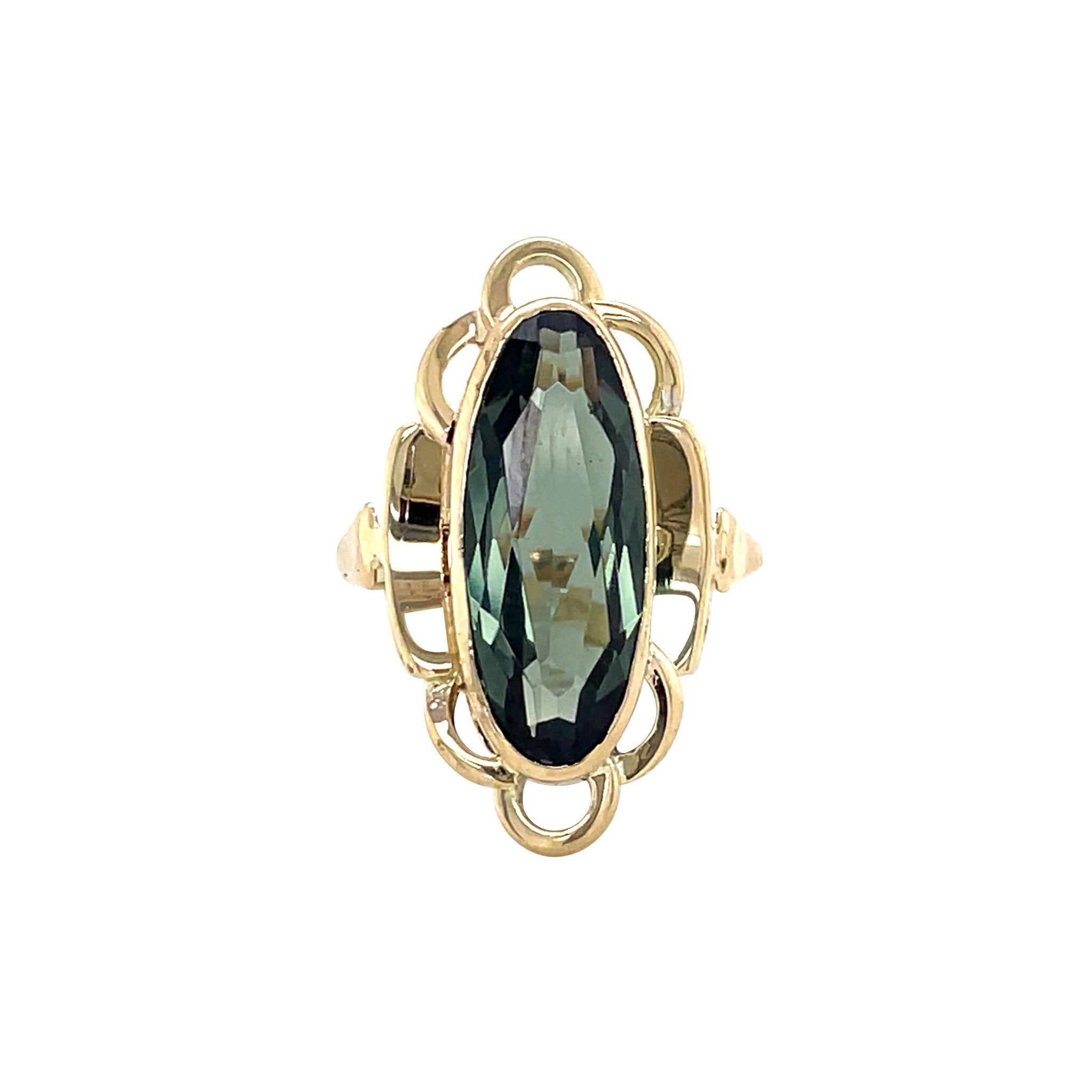 Vintage gold ring with spinel, 14 kt