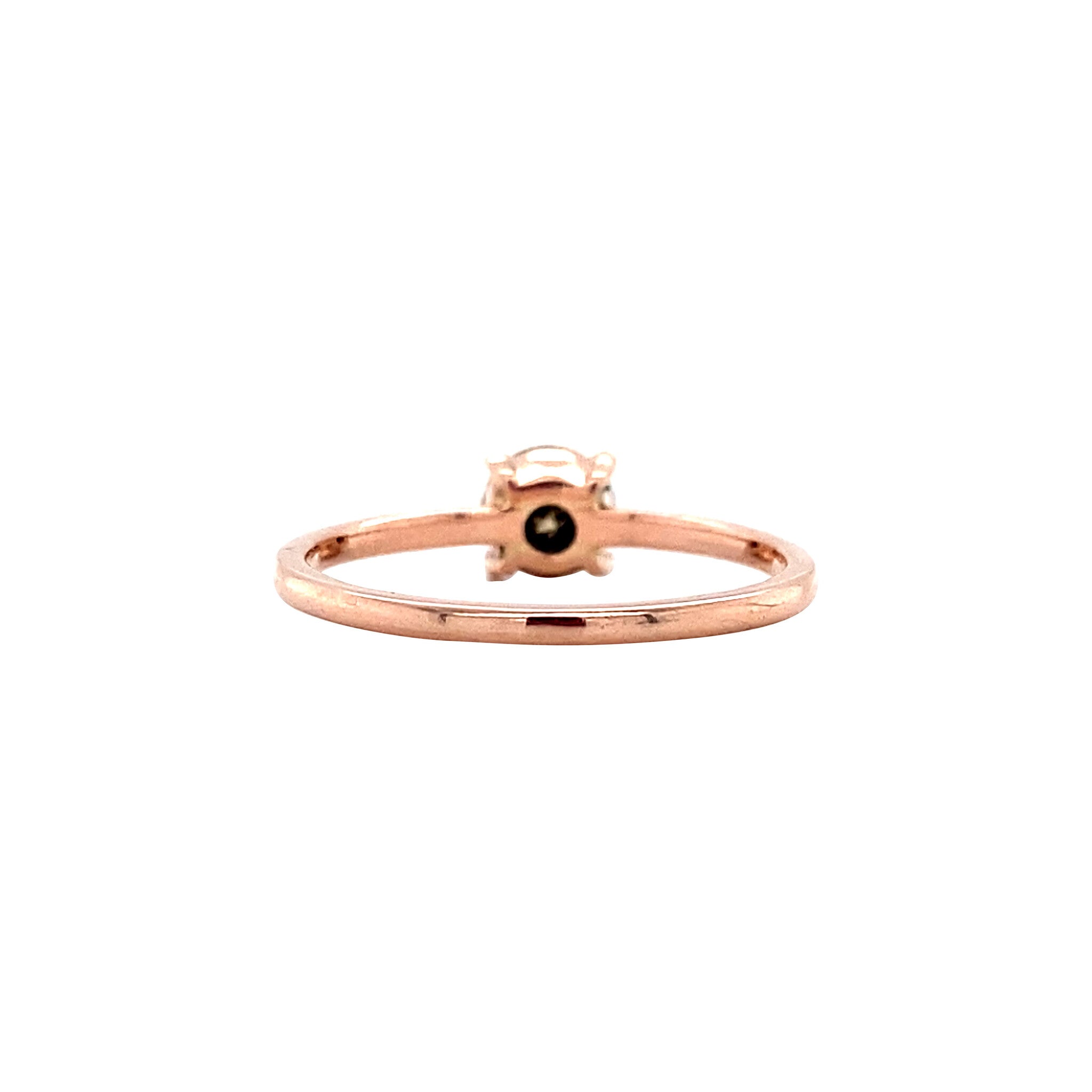 Vintage solitair ring met diamant 9 krt
