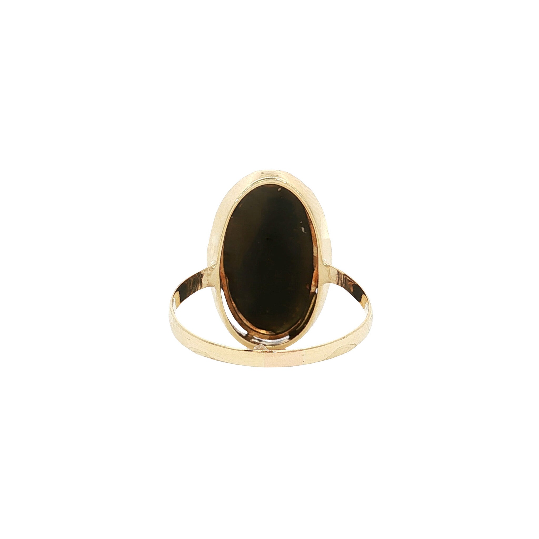 Gouden vintage ring met labradoriet 14 kt