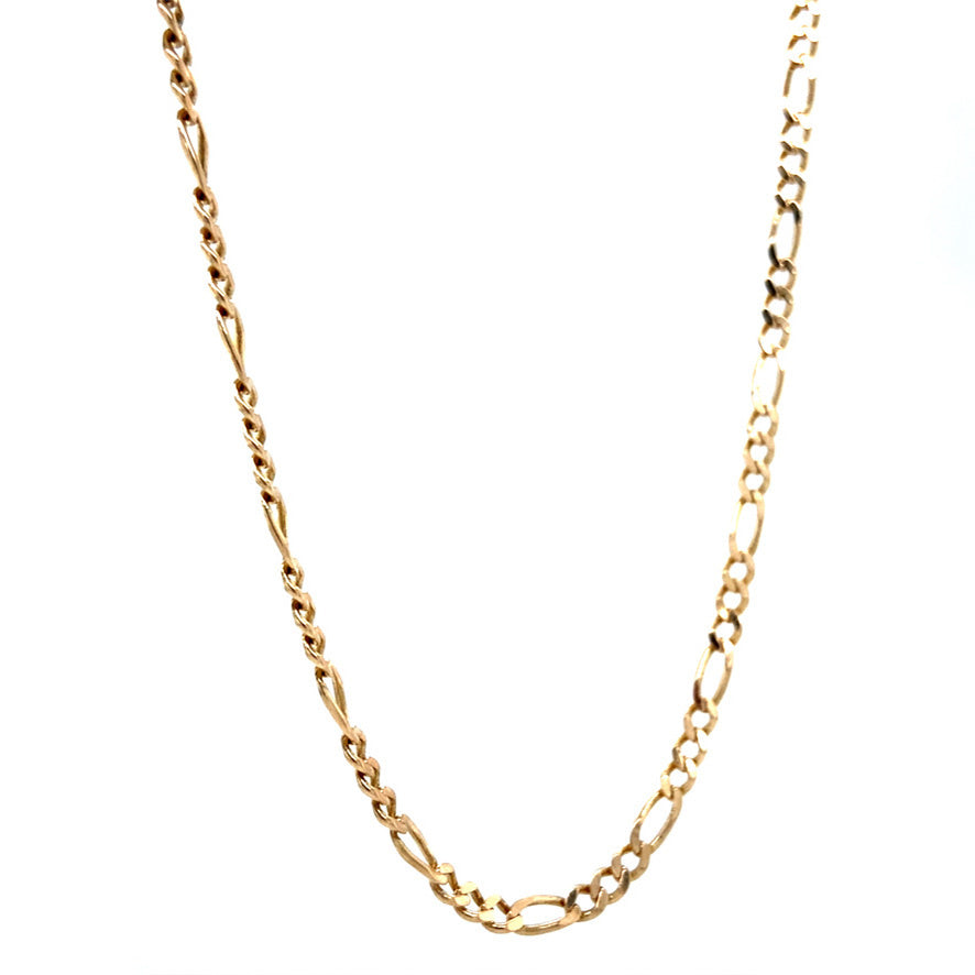 Gouden vintage figaro collier 14 krt