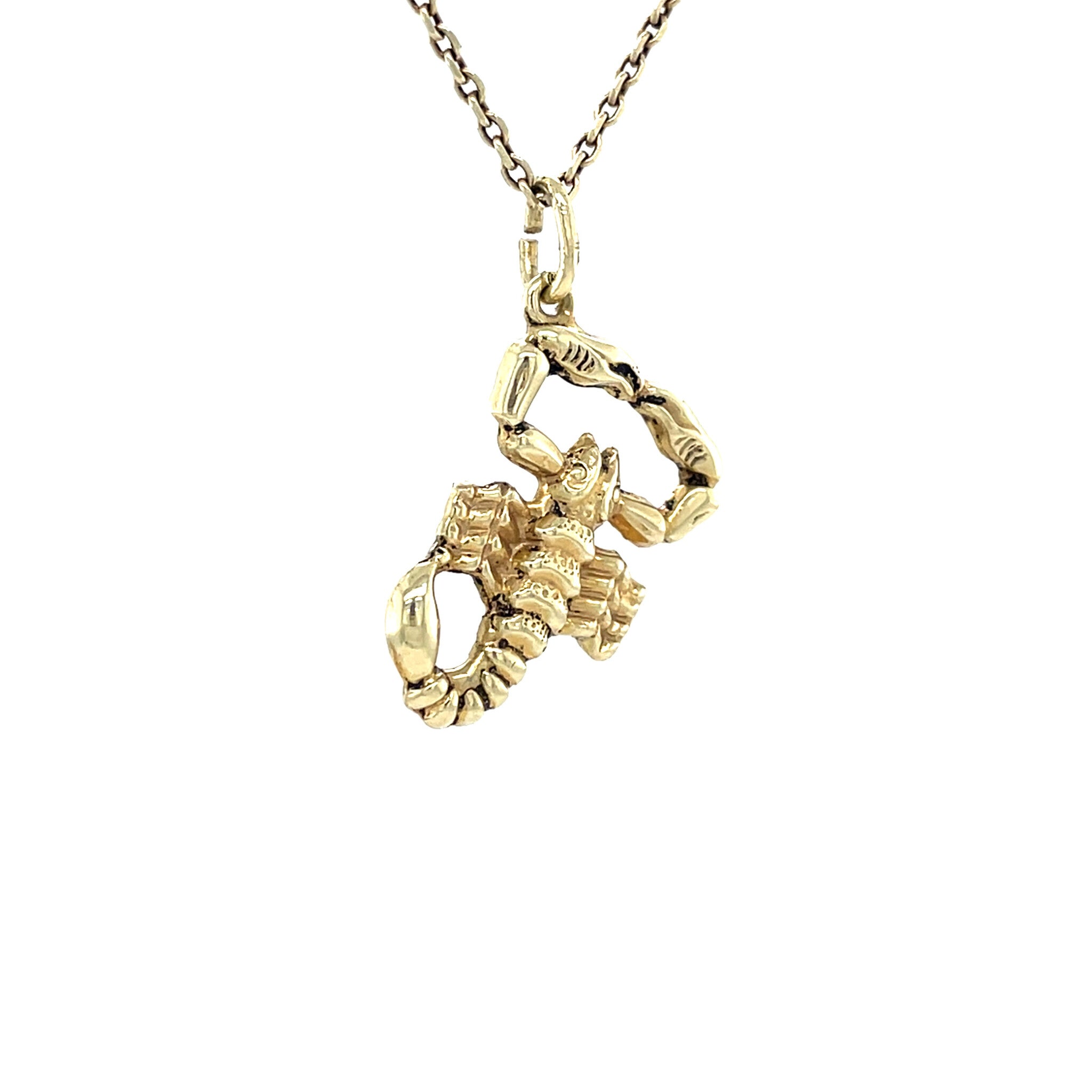 Vintage gold scorpion pendant 14 kt