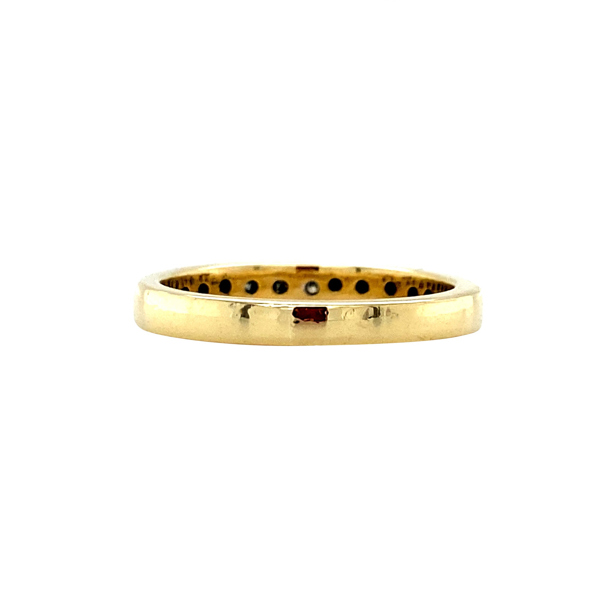 Gouden rijring met diamant 14 krt