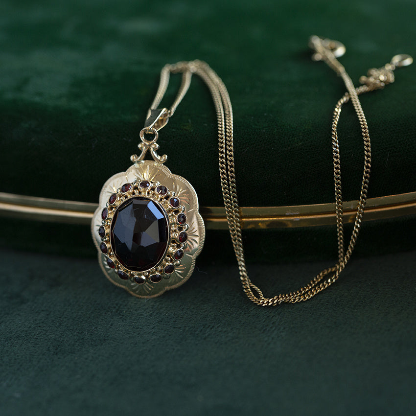 14 kt gold gourmet chain, 45 cm