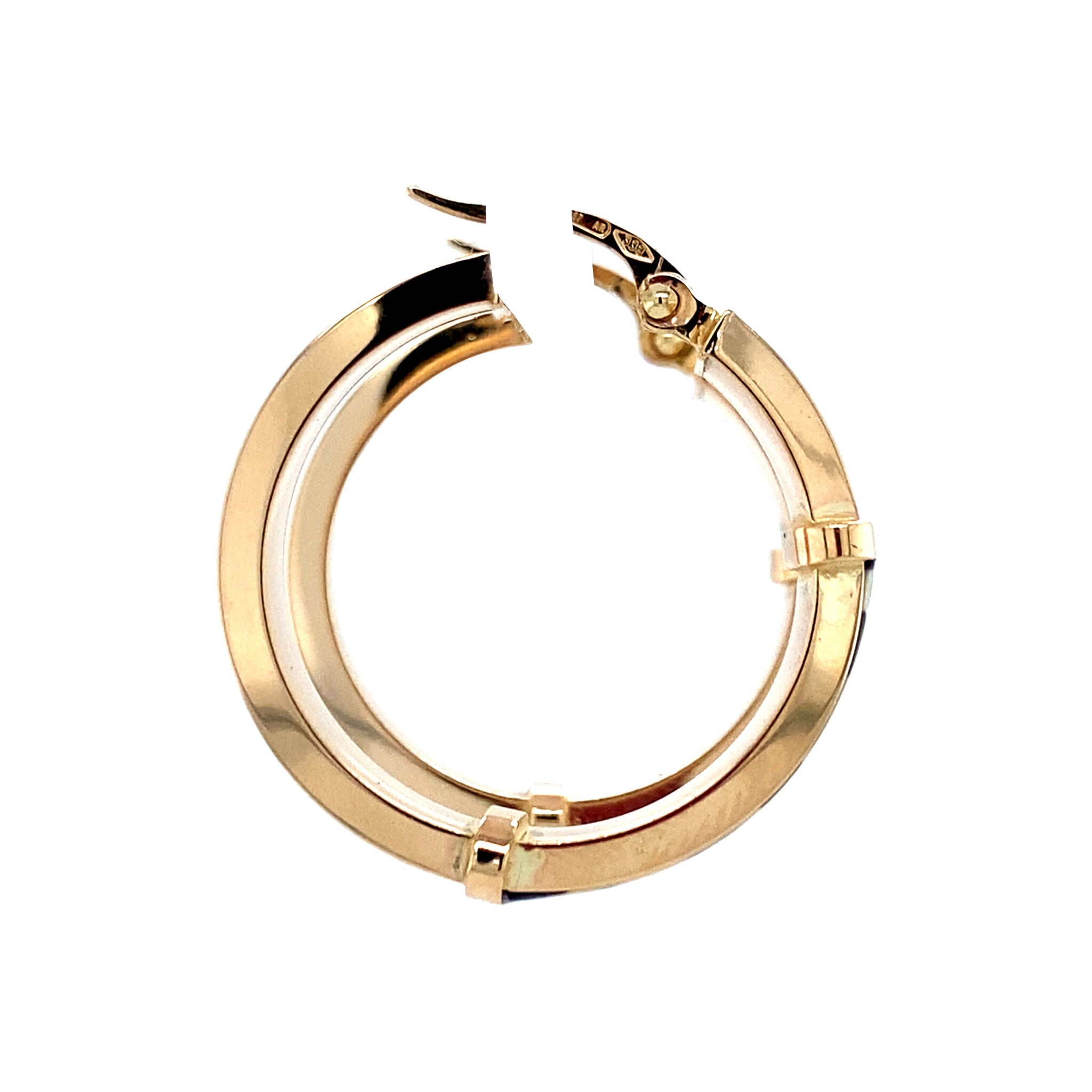 Vintage oorringen met emaille 8 krt