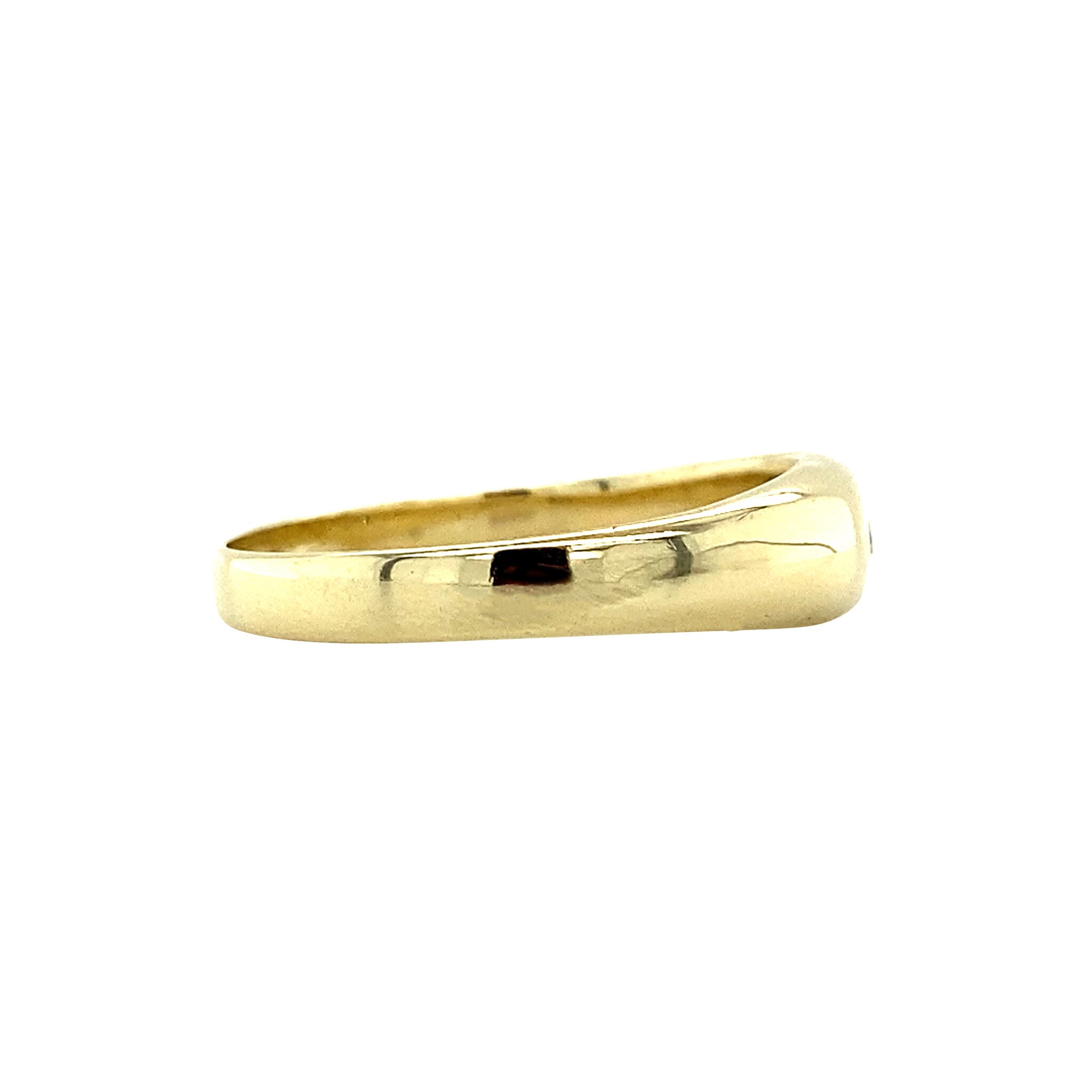 14 kt gold pinky ring with diamond
