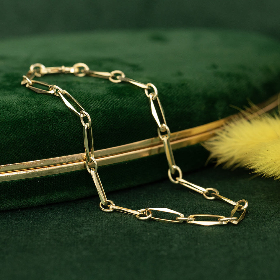 Vintage gold "Closed for ever" bracelet 14 kt