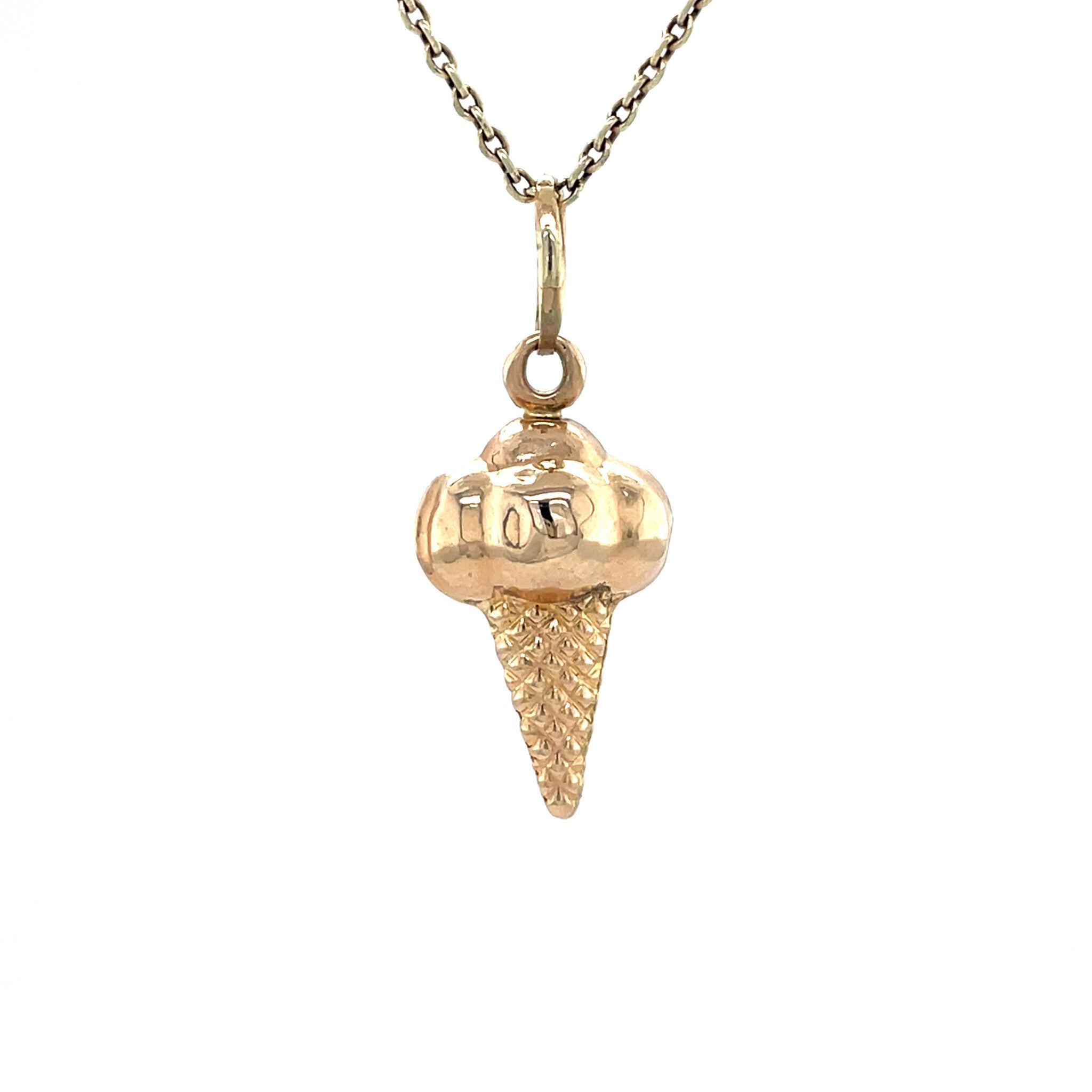 Gouden vintage ijsjes hanger 14 krt