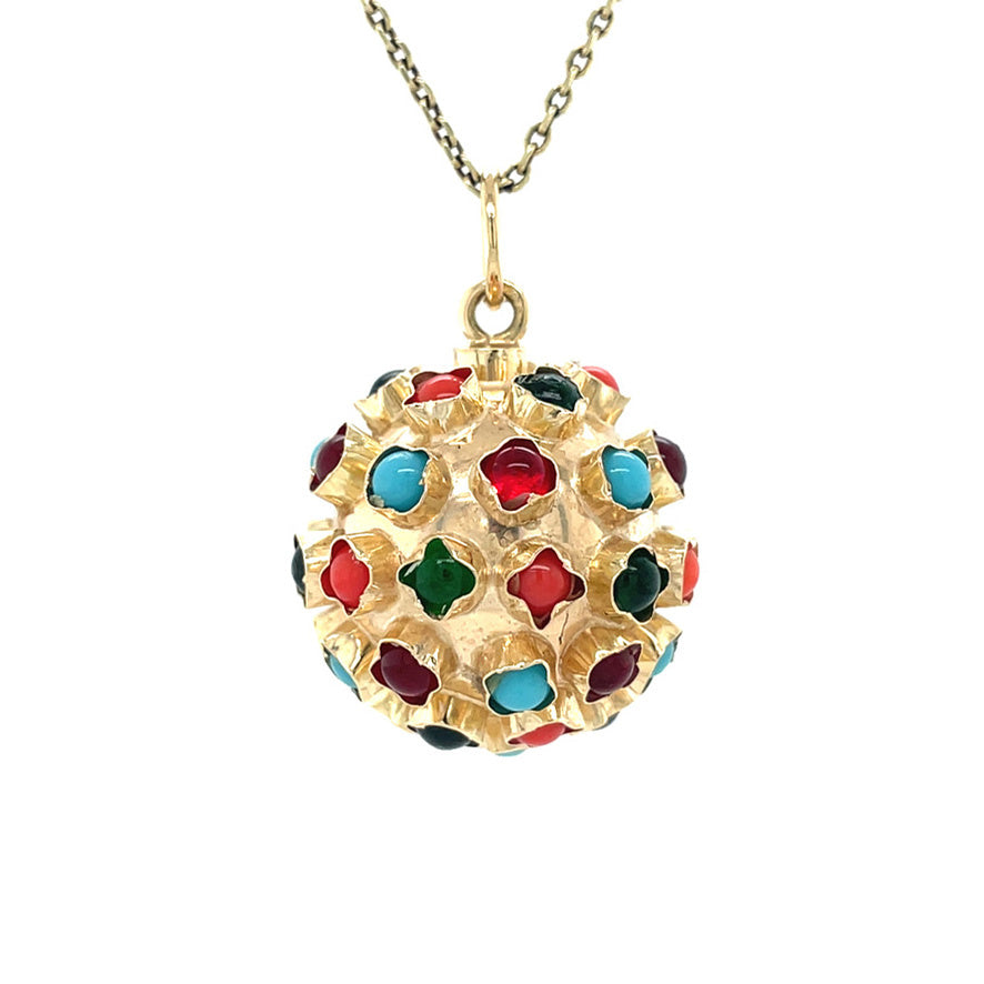 Gouden vintage sputnik hanger 14 kt