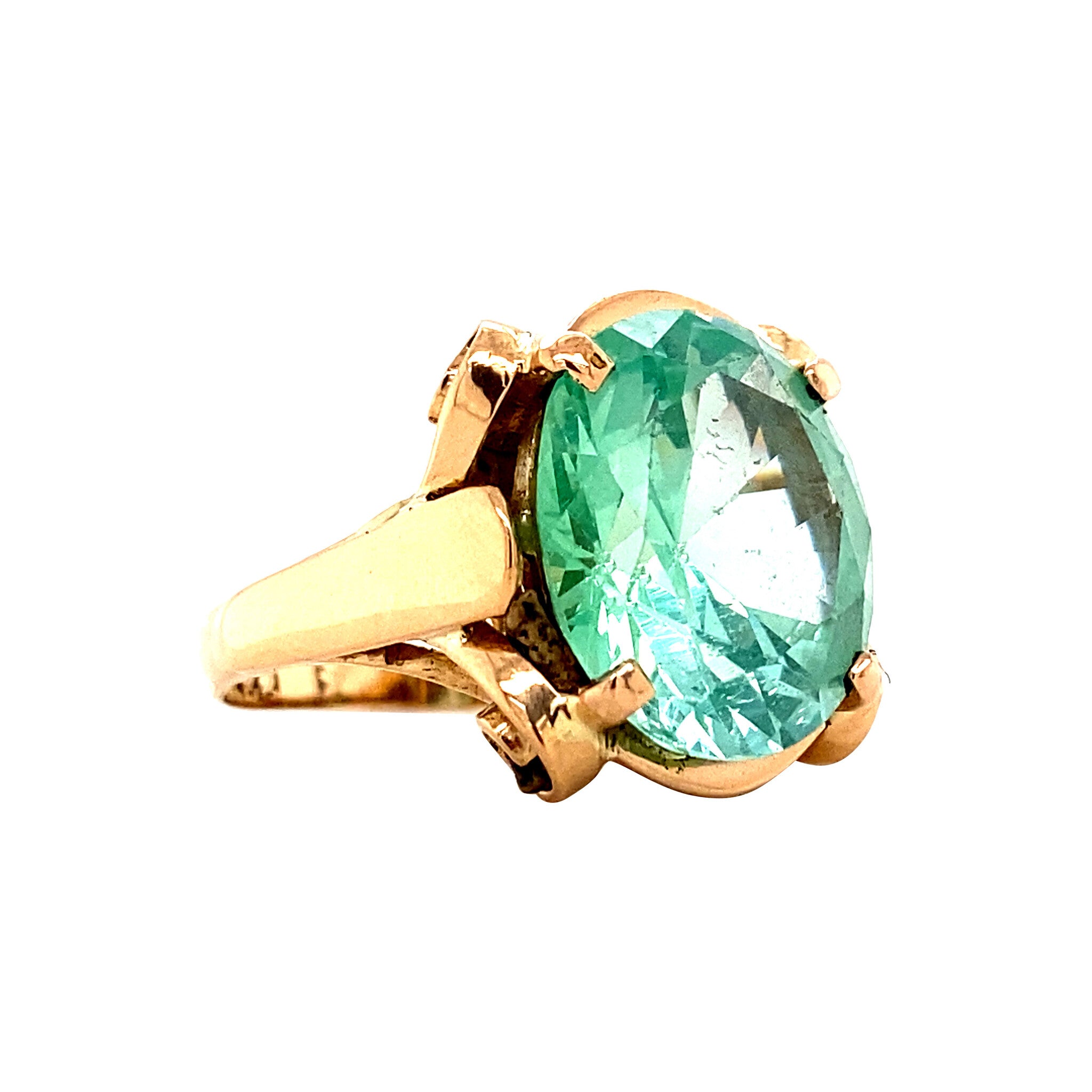 Vintage gold ring with spinel, 18 kt