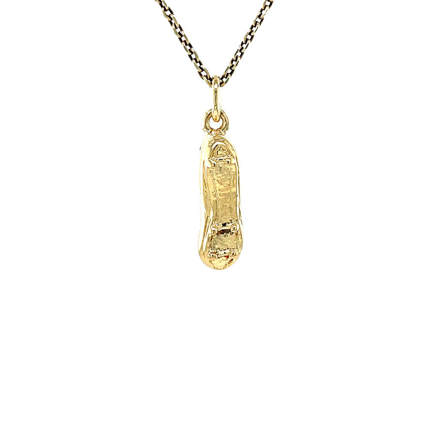 Golden vintage football boot pendant 14 kt