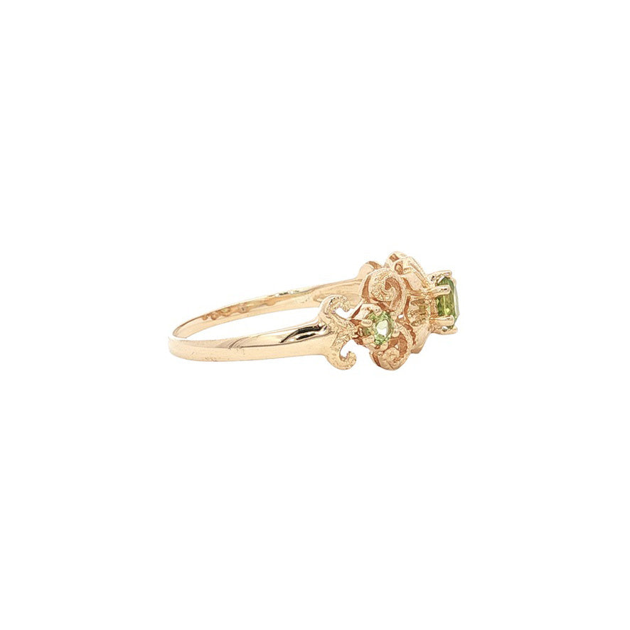 Gouden ring peridoot 14 kt