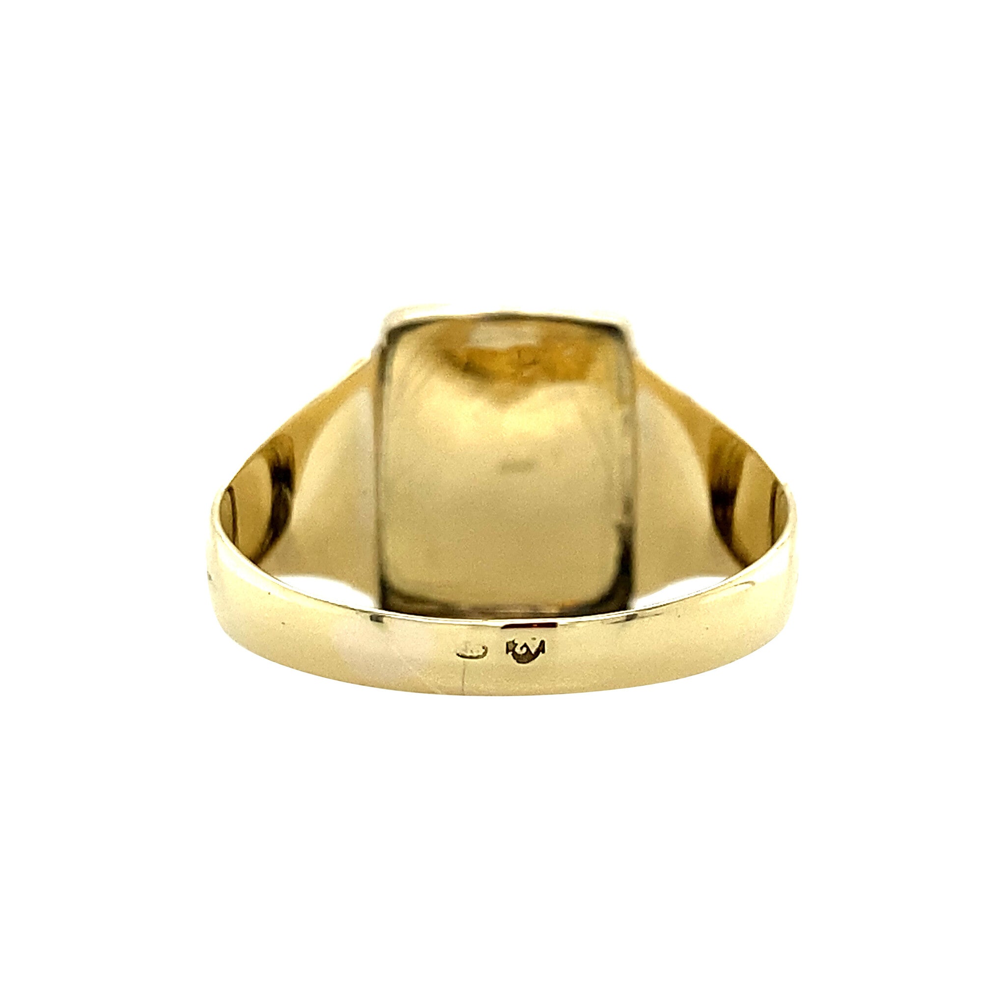 14 kt gold signet ring with engraving