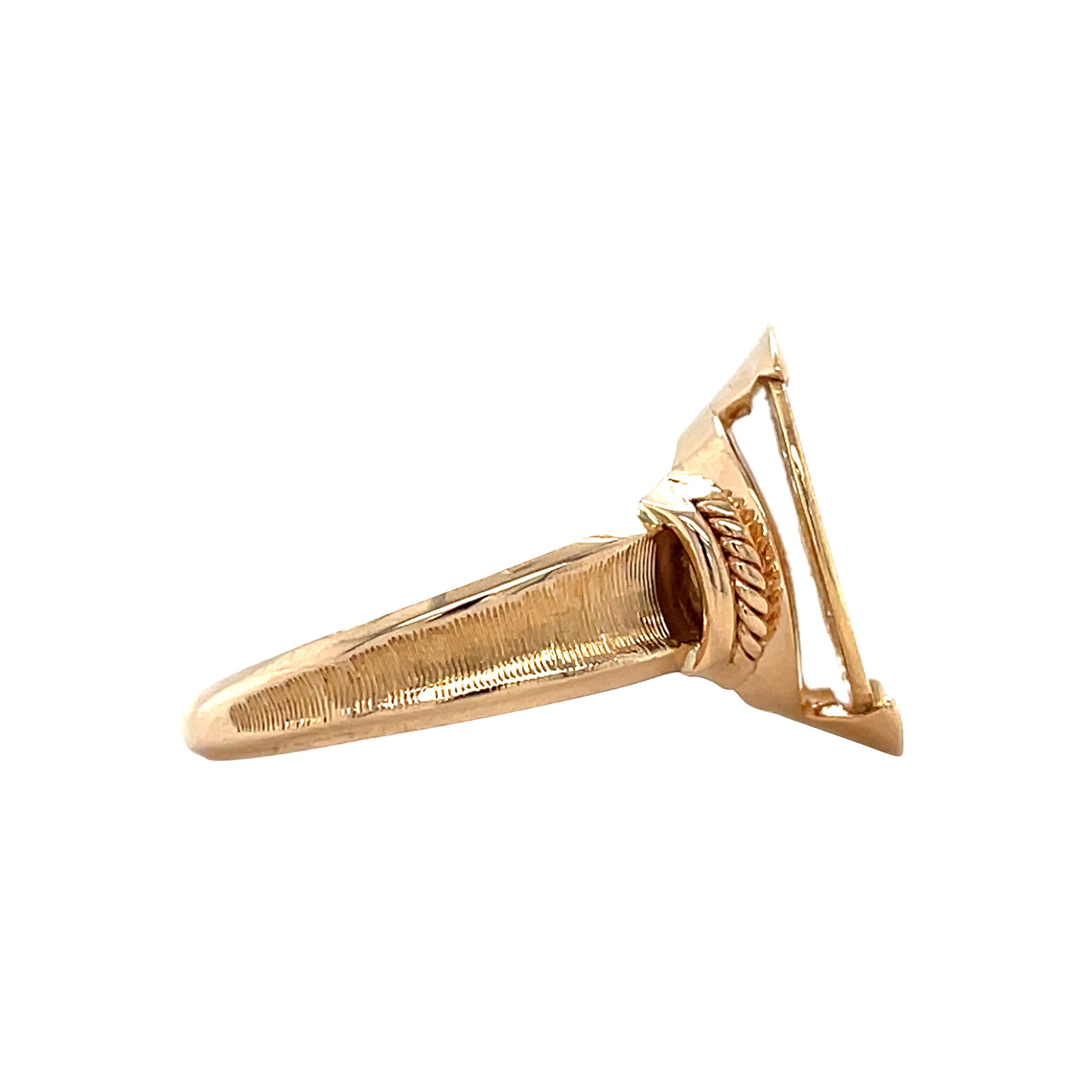 Vintage 14 kt gold coin ring