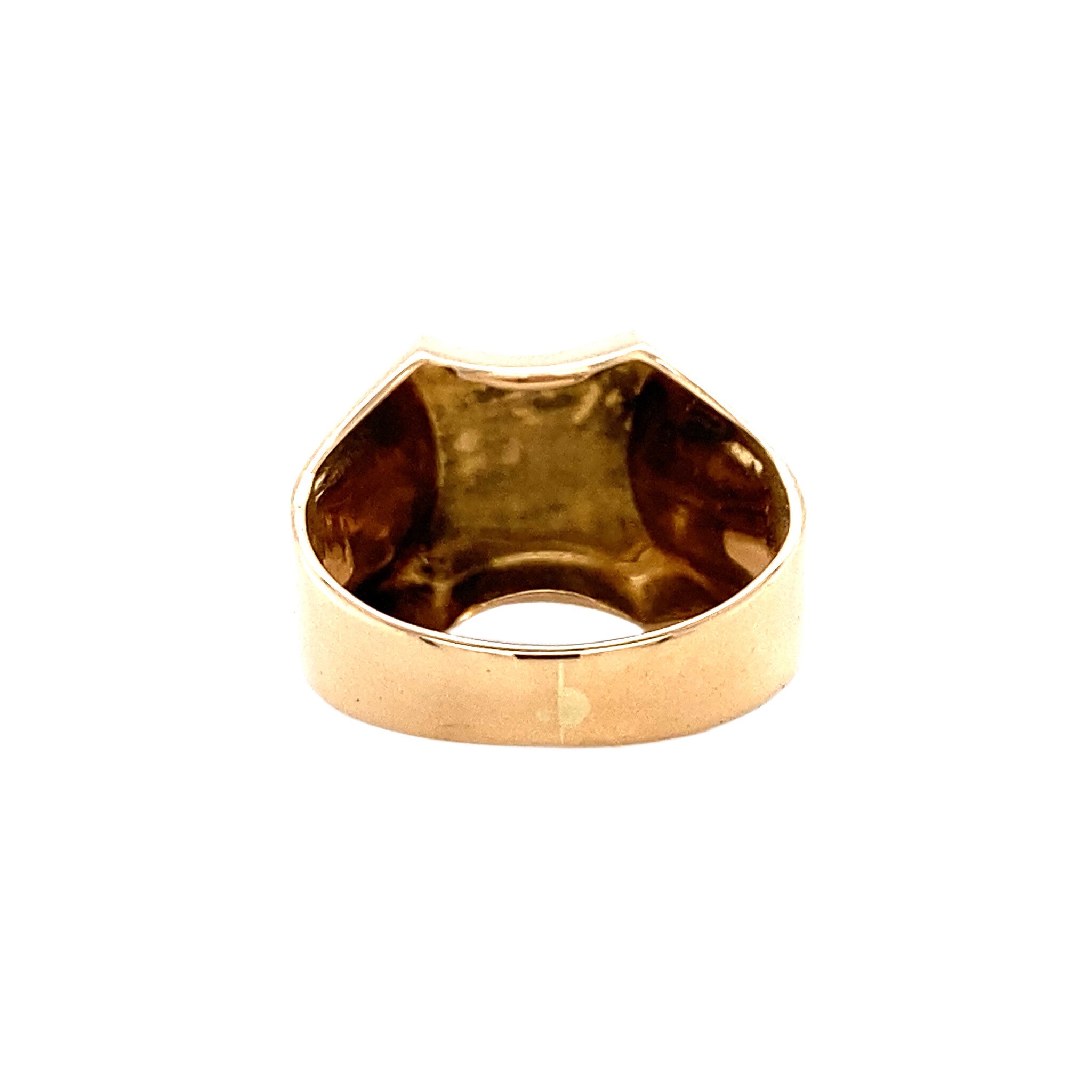 18 kt gold ring with turquoise