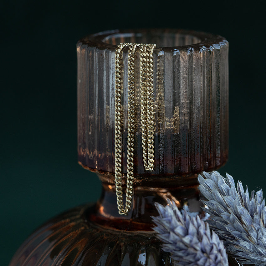 Gouden vintage gourmet lengtecollier 14 kt