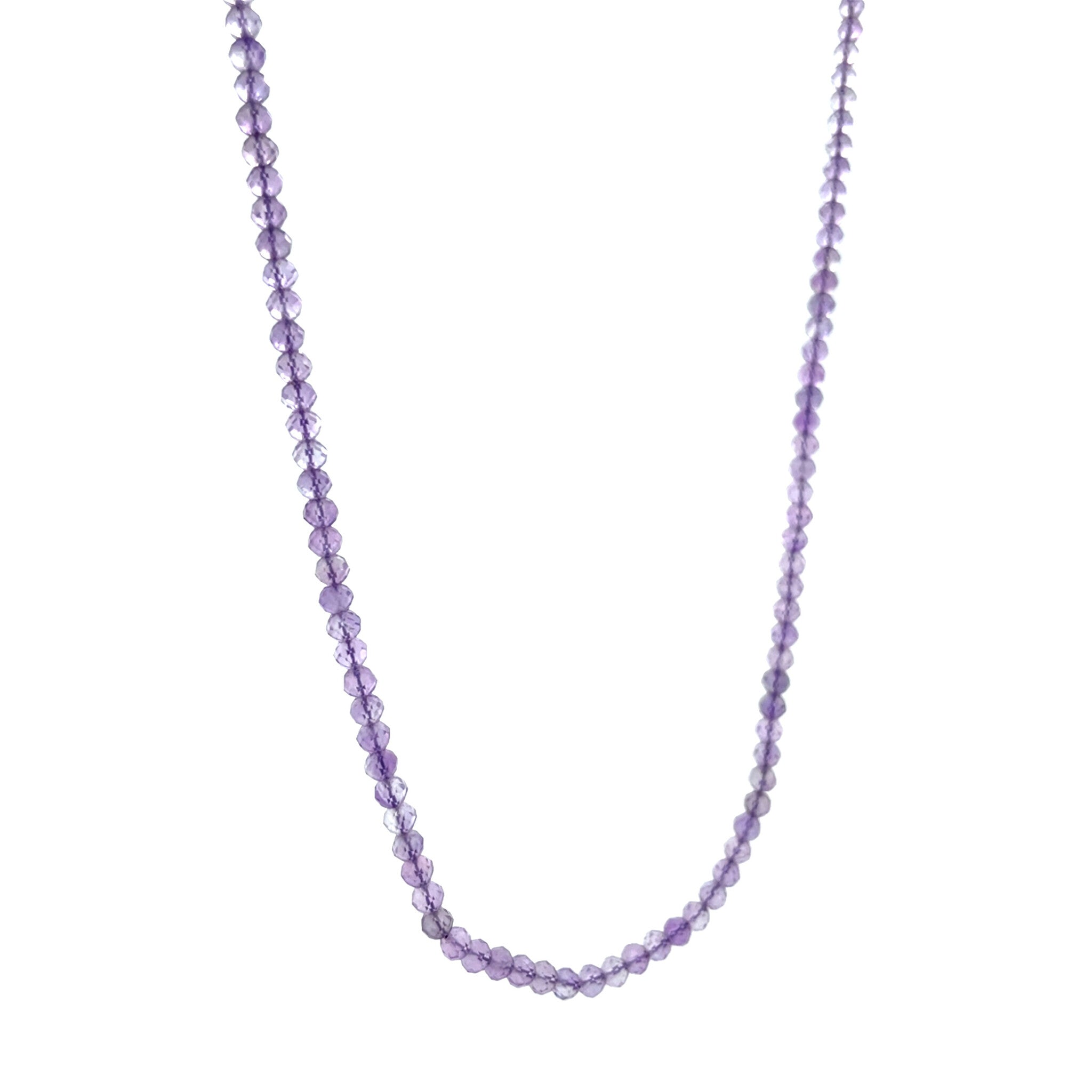 Vintage amethist collier met gouden sluiting 14 kt