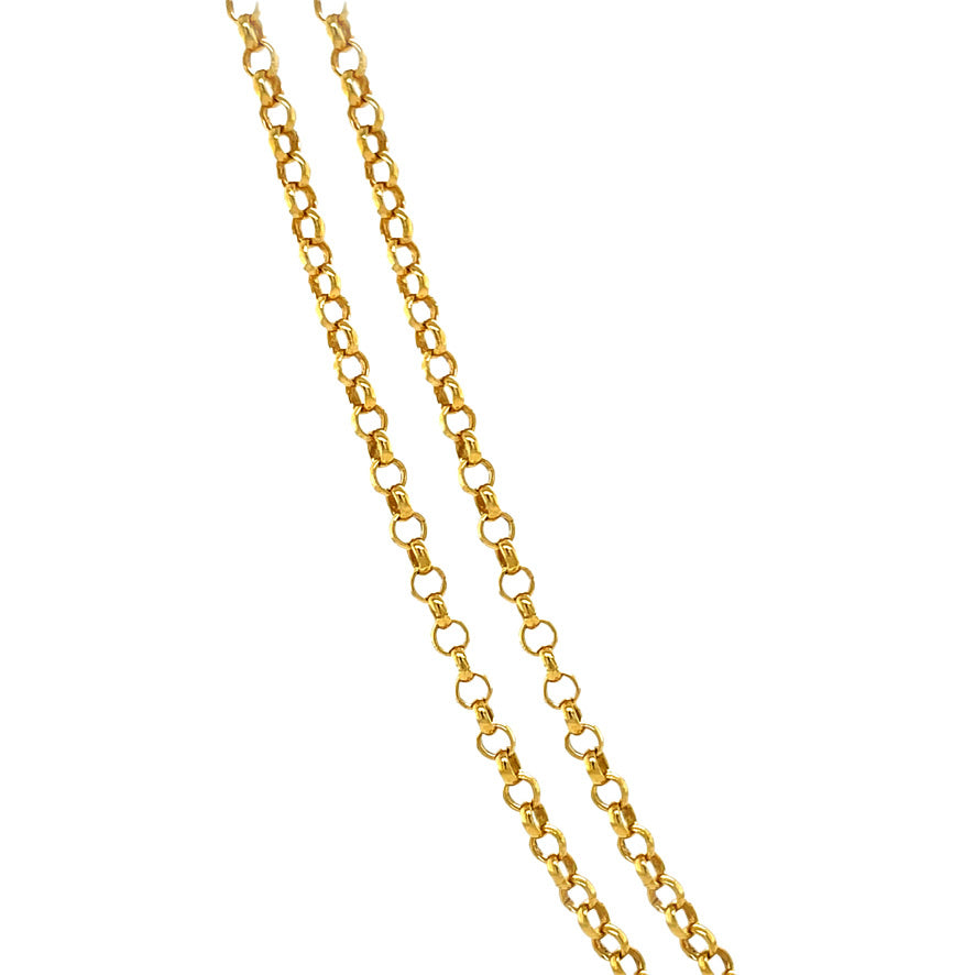 Gouden vintage jasseron collier 14 kt