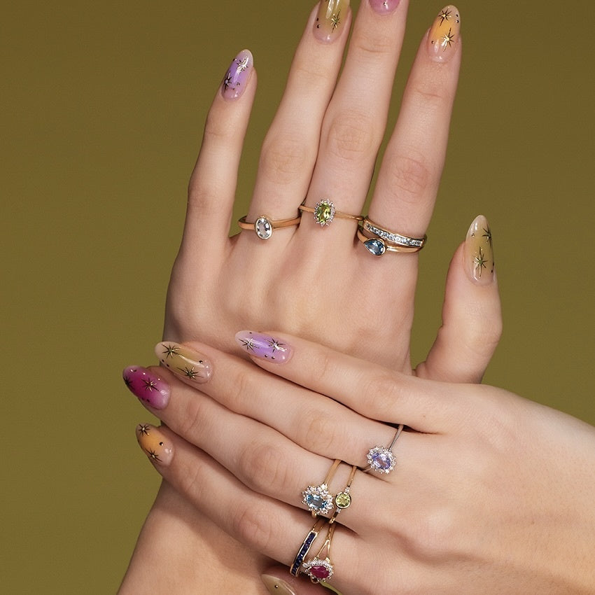 Ring met topaas 9 kt