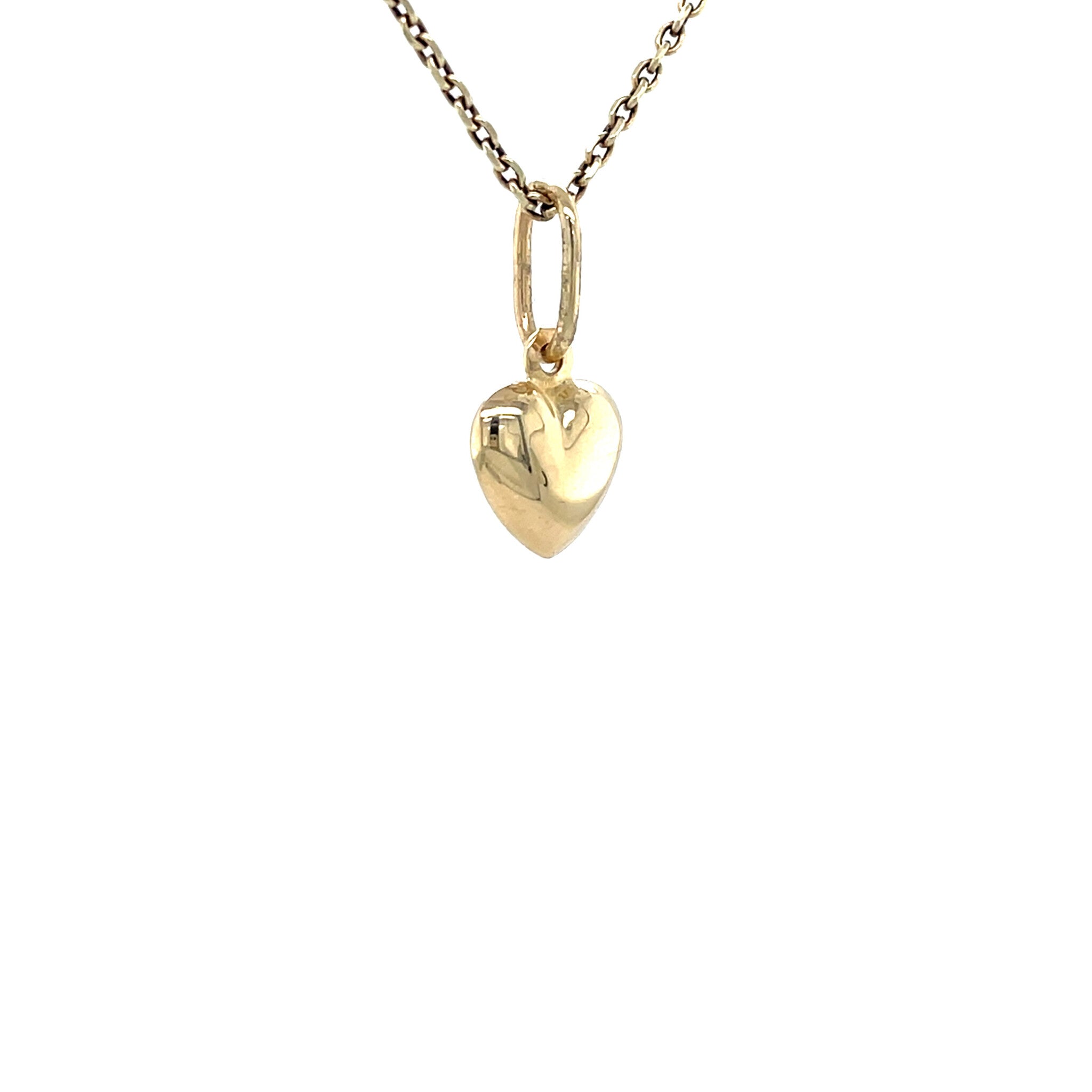 Gouden vintage hart hanger 14 krt