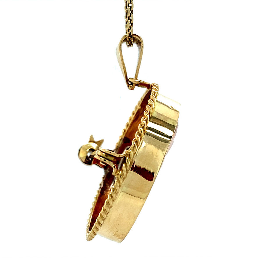 Gouden hanger met camee 14 krt