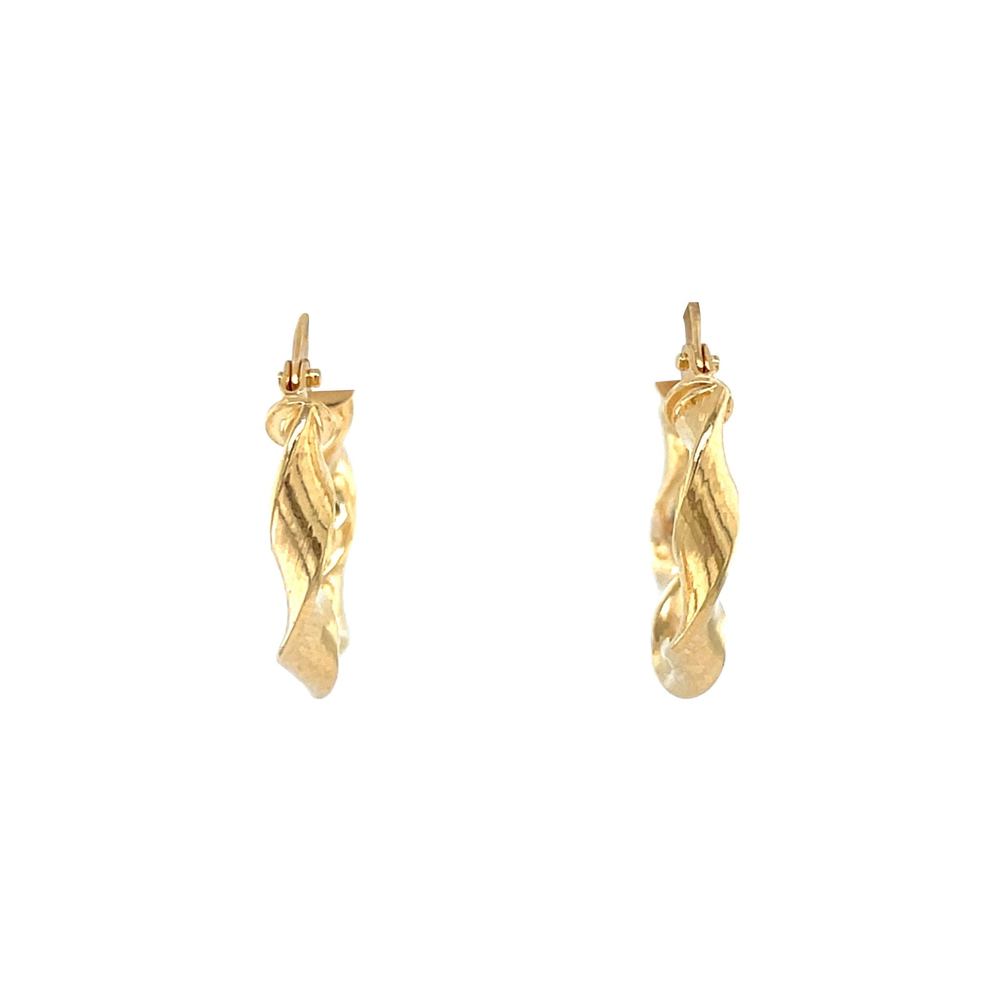 Twisted hoop earrings 9 kt
