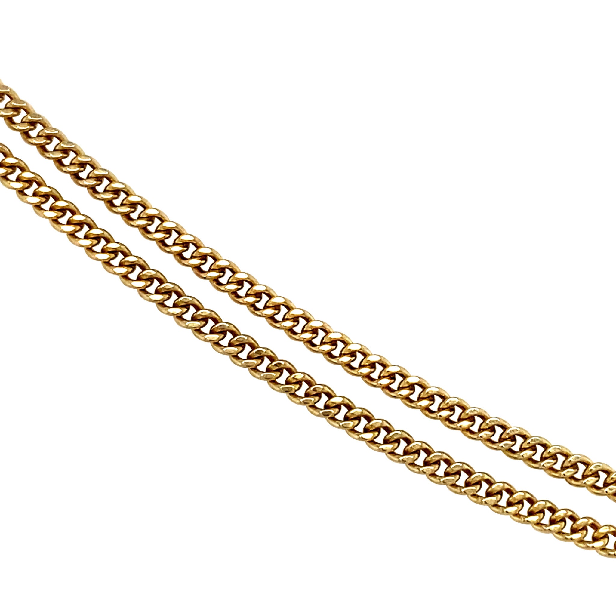 Gold length necklace gourmet 38.5 cm 14 krt