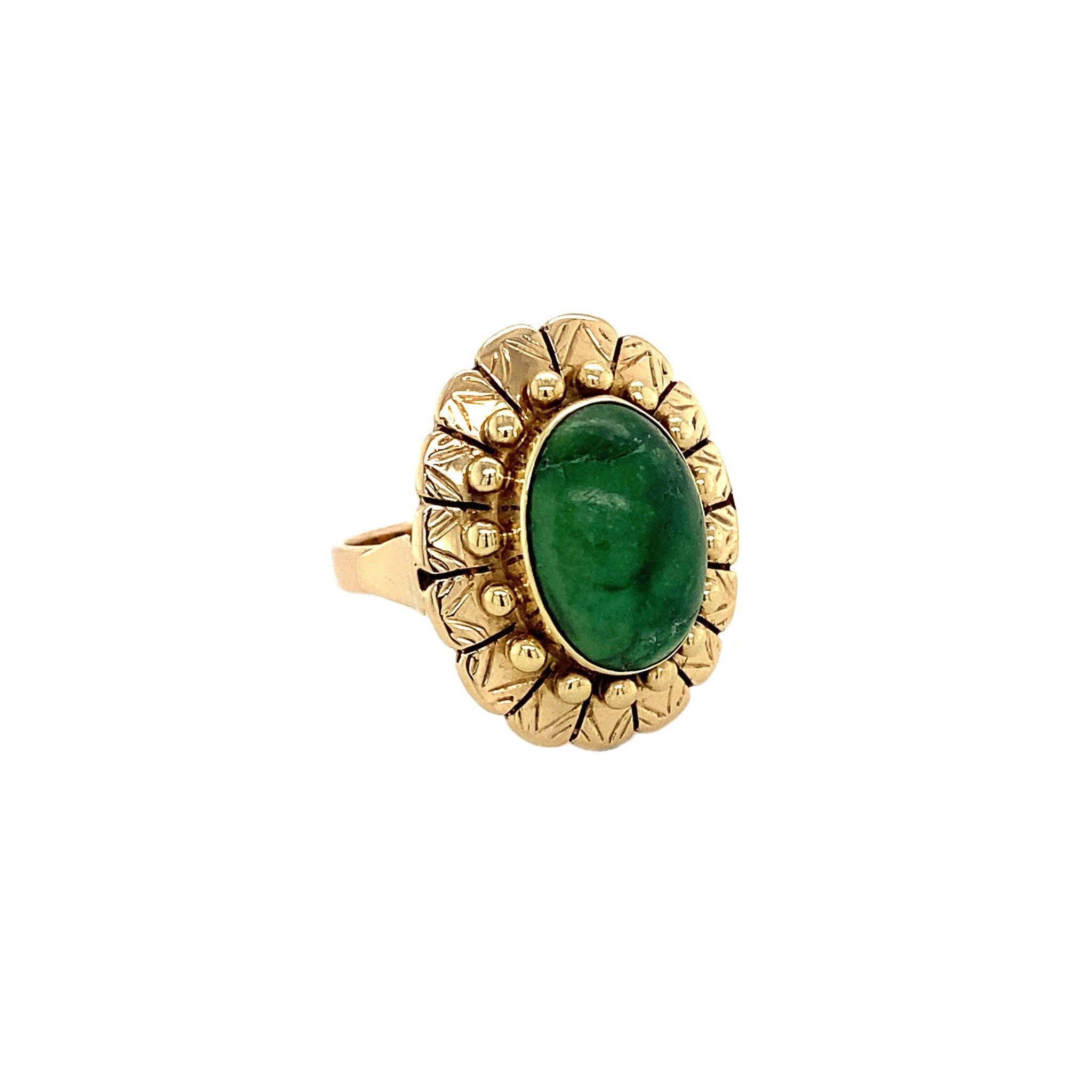Gouden ring met Turkoois 14 krt