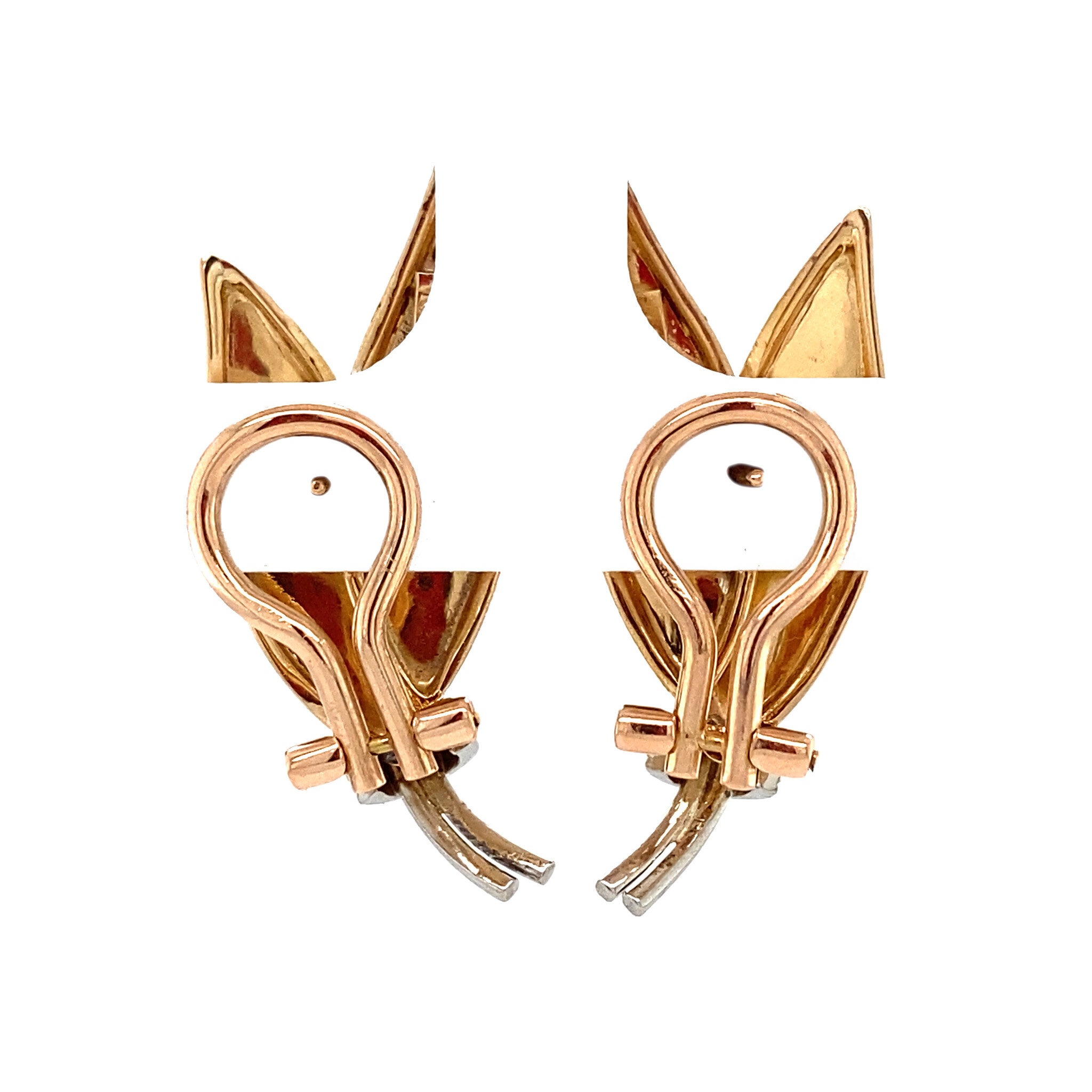 18 kt gold diamond stud earrings