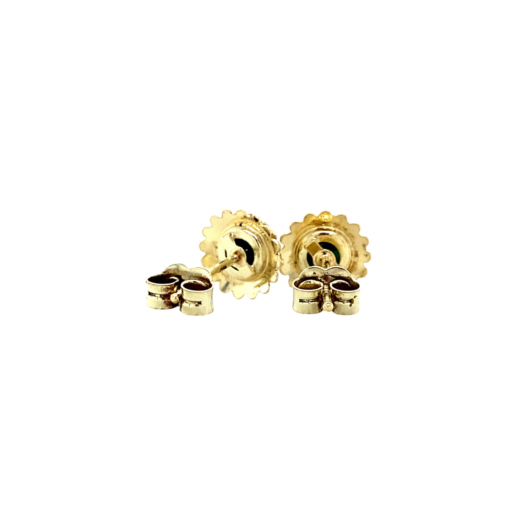 14 kt gold stud earrings with spinel