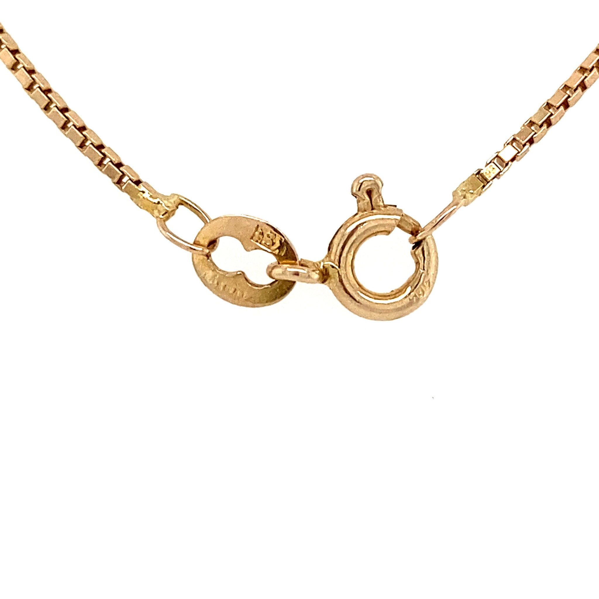 Gouden collier met bolletjes 42.5 cm 14 krt