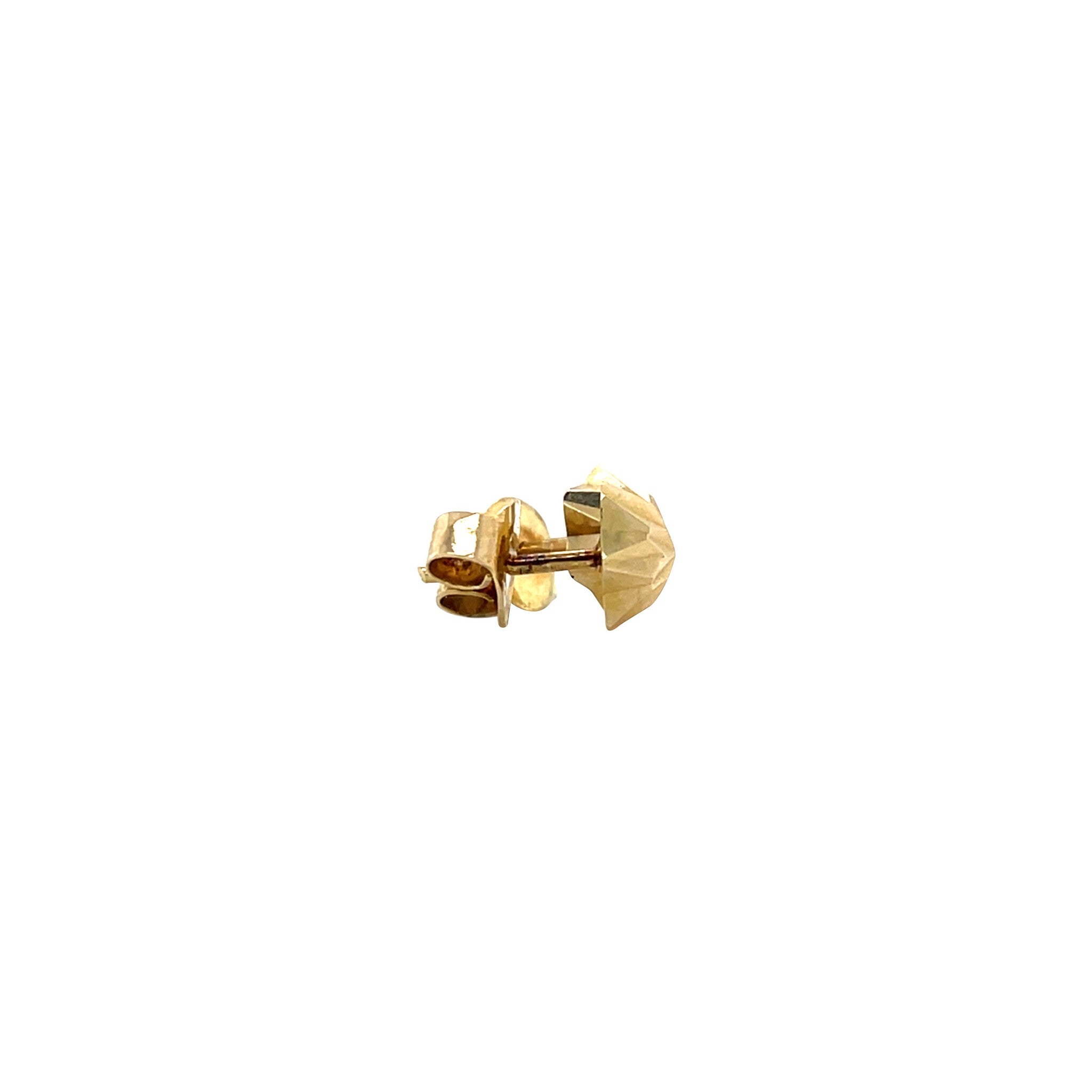Vintage gold fantasy stud earrings, 14 kt