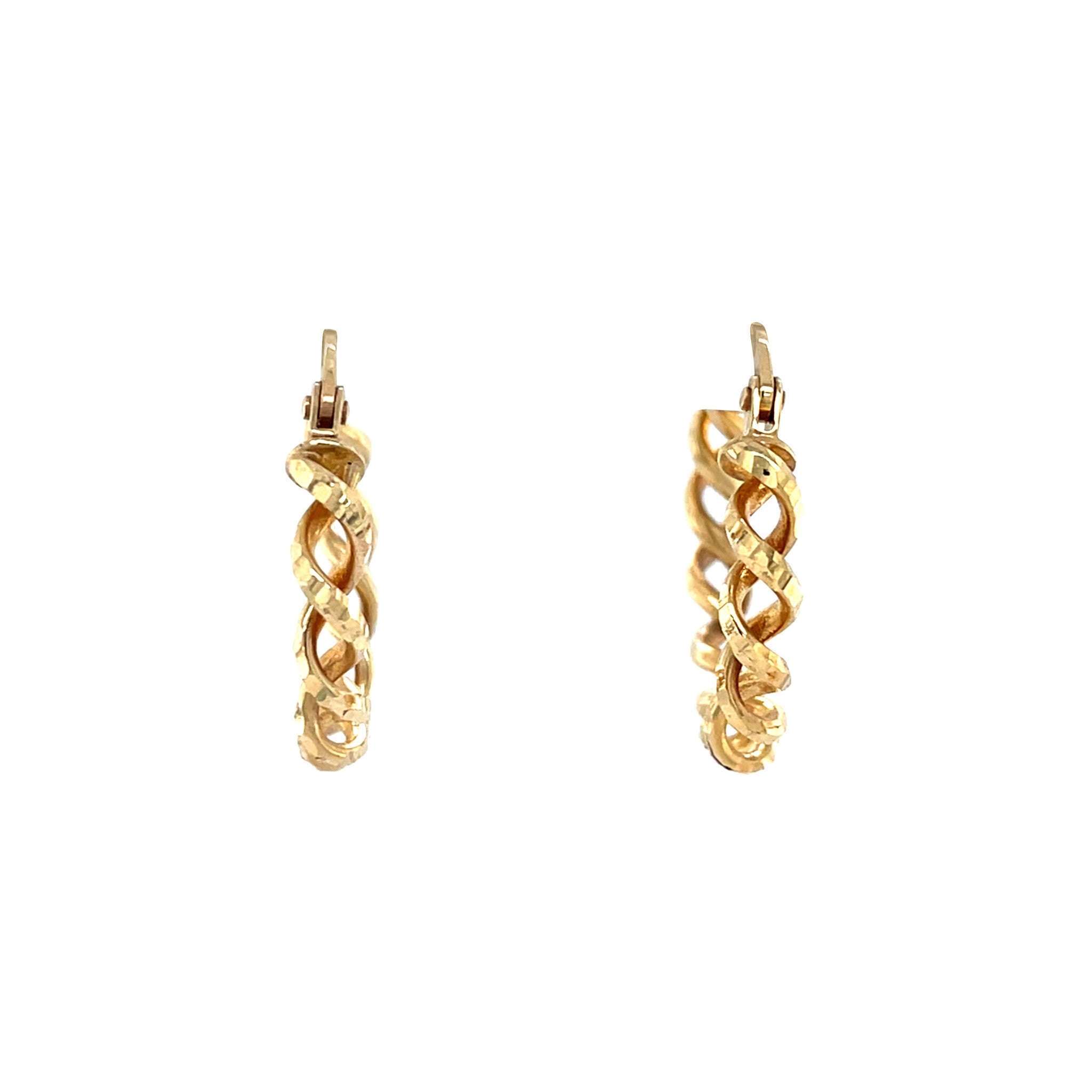 Twisted vintage earrings 9 krt