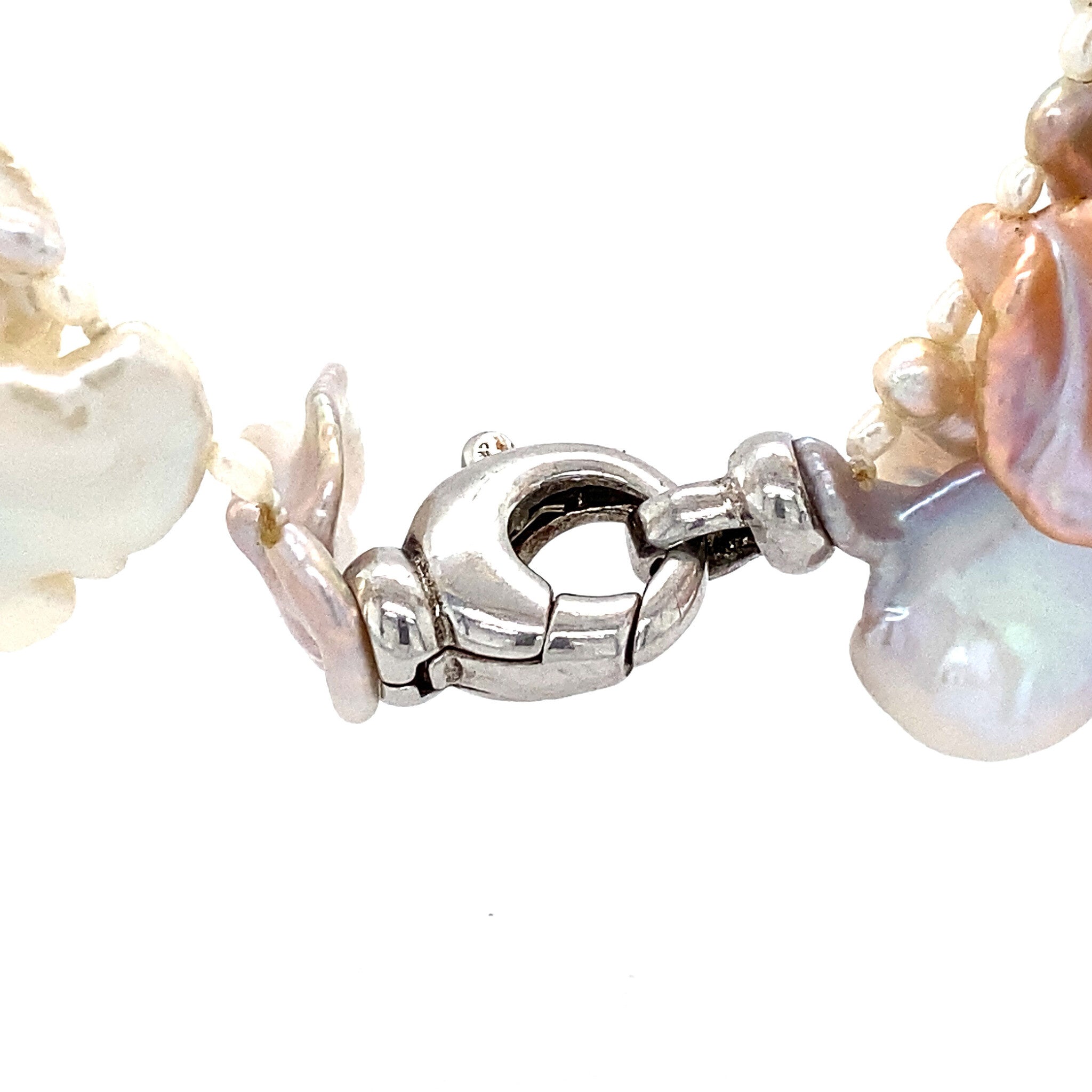 Parel collier met zilveren sluiting 925