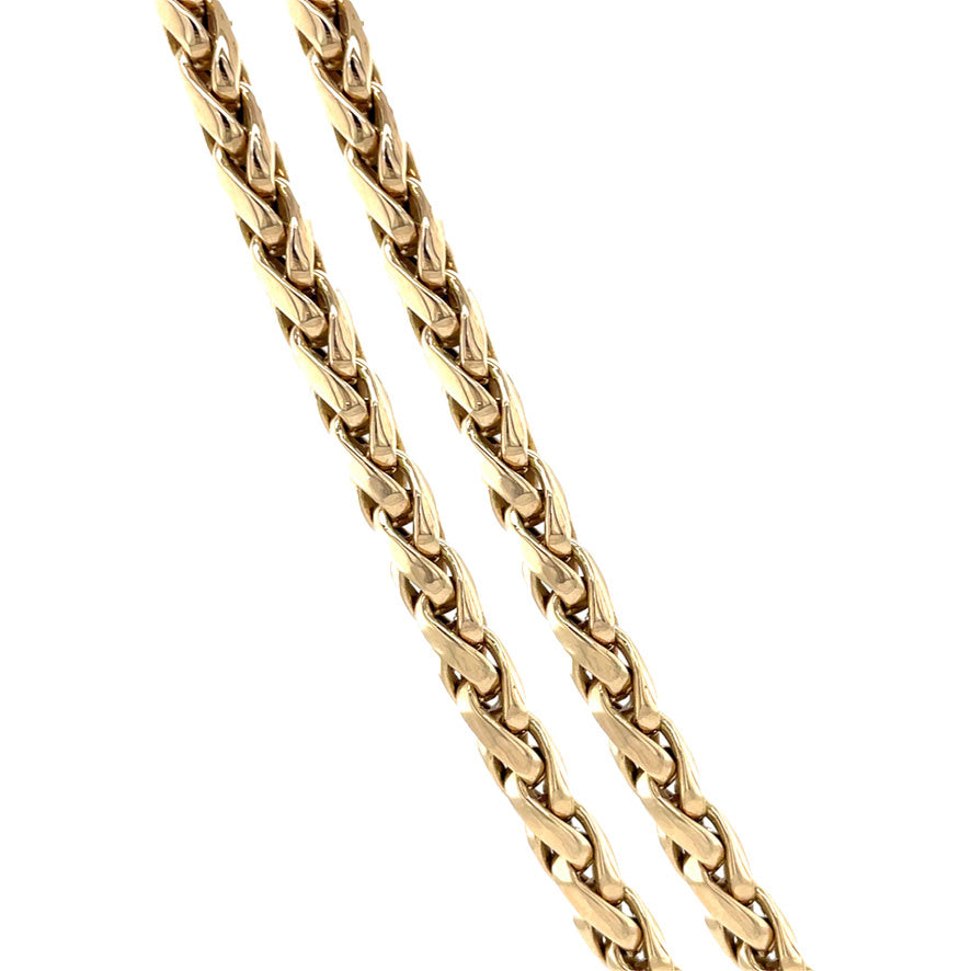 Golden vintage foxtail necklace 14 kt