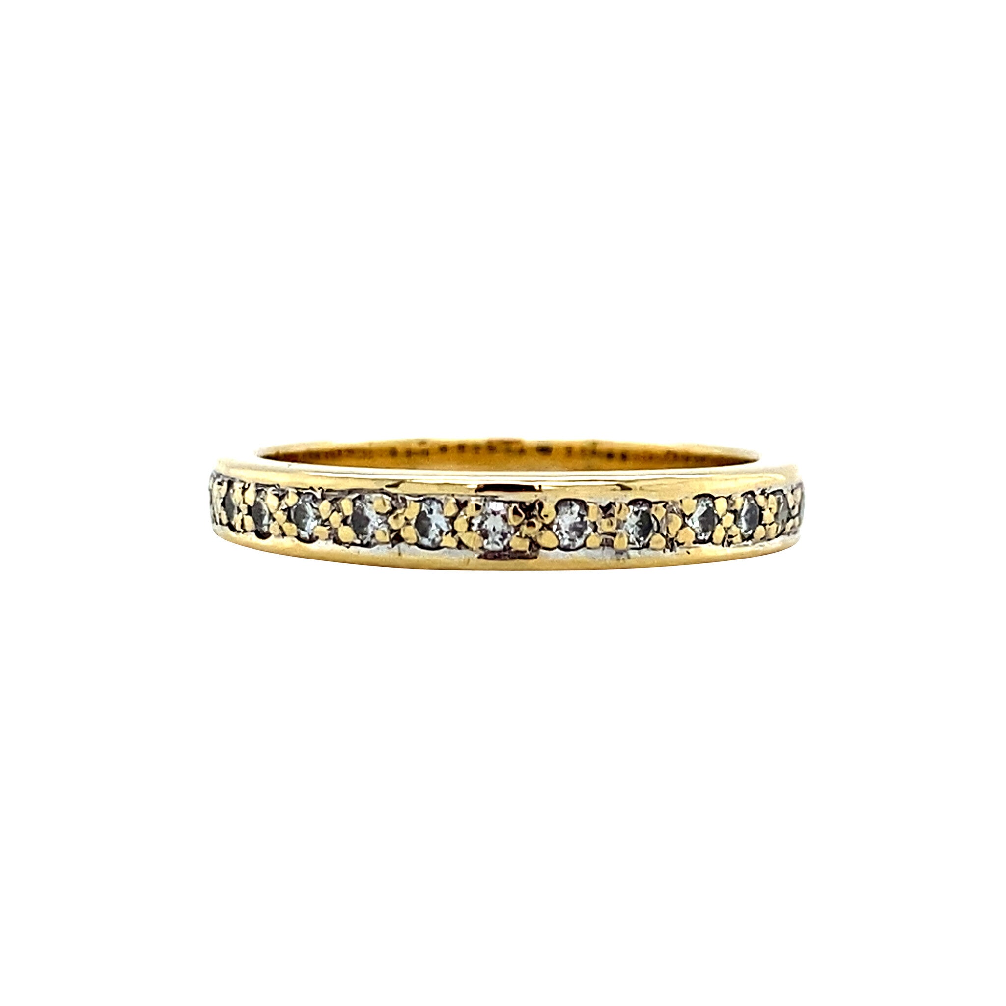 Gouden rijring met diamant 14 krt