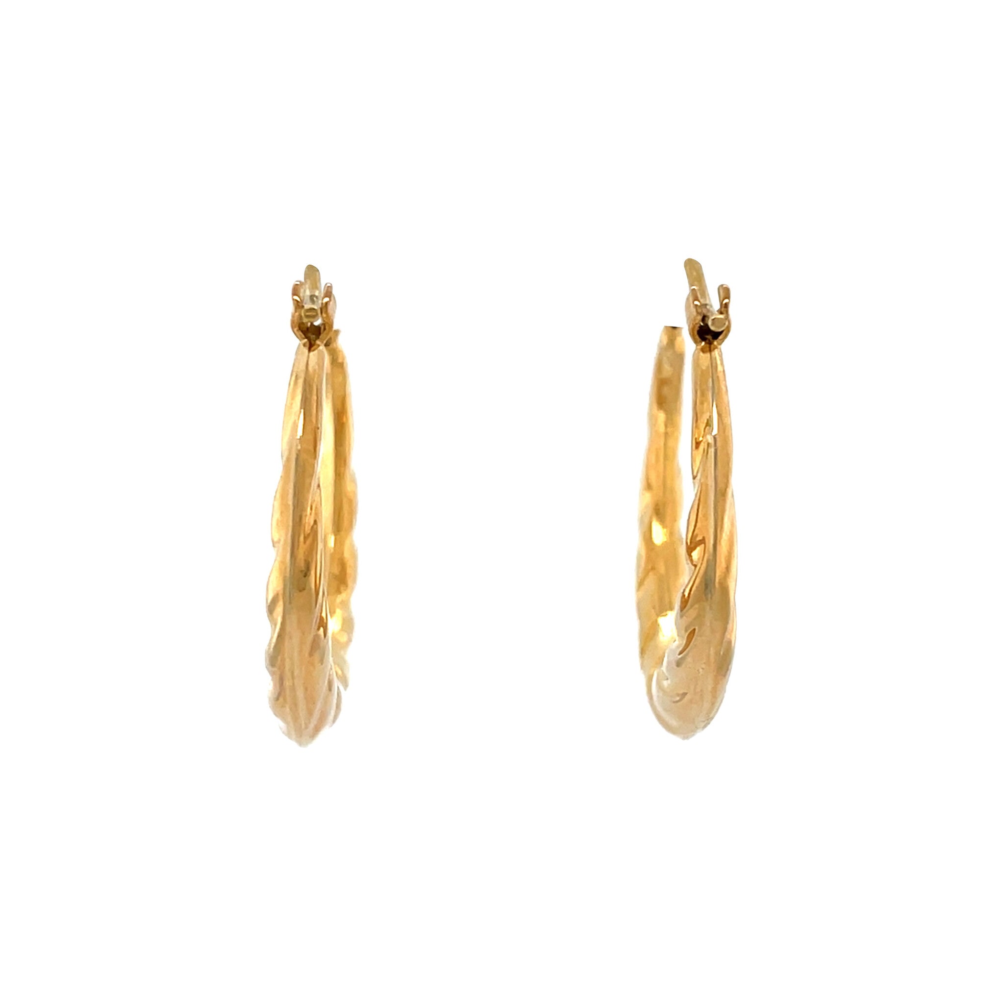 Vintage fantasie oorringen 8 krt