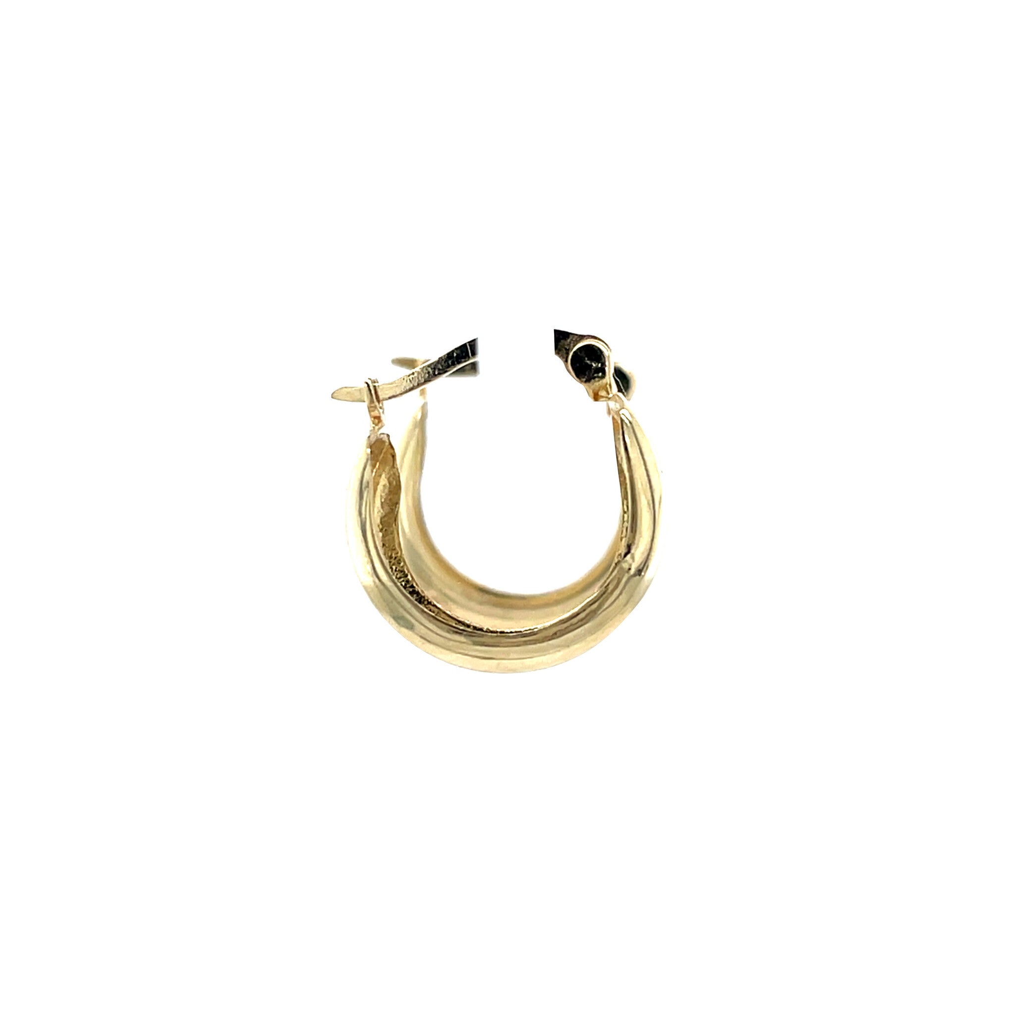 Vintage smooth 14 kt gold hoop earrings