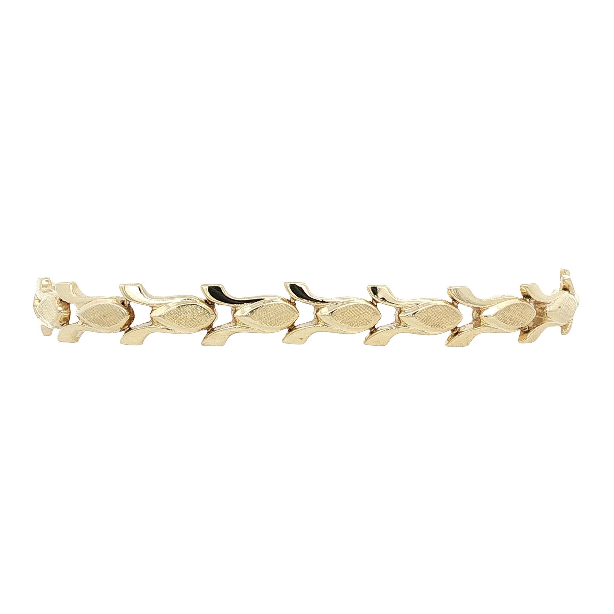 Gouden vintage fantasie armband 14 kt
