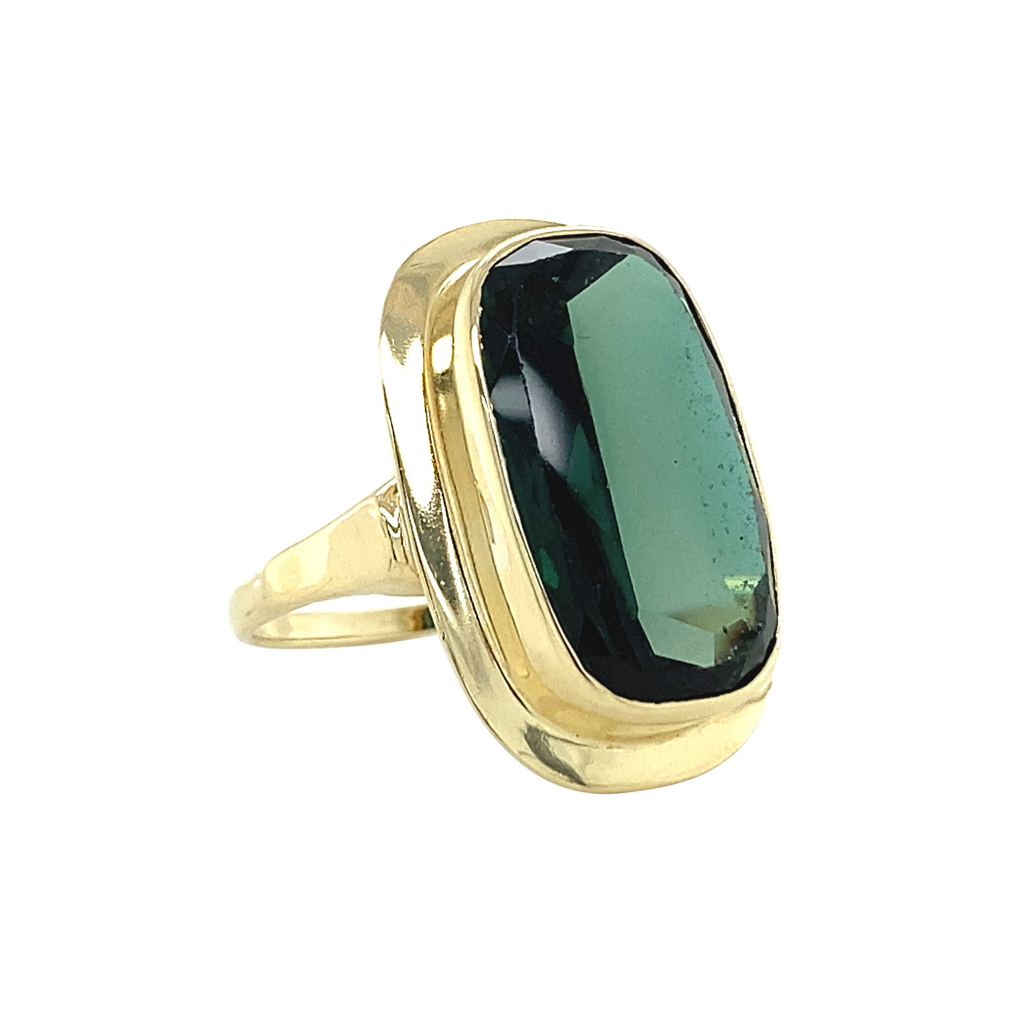 Gouden ring met toermalijn 14 krt