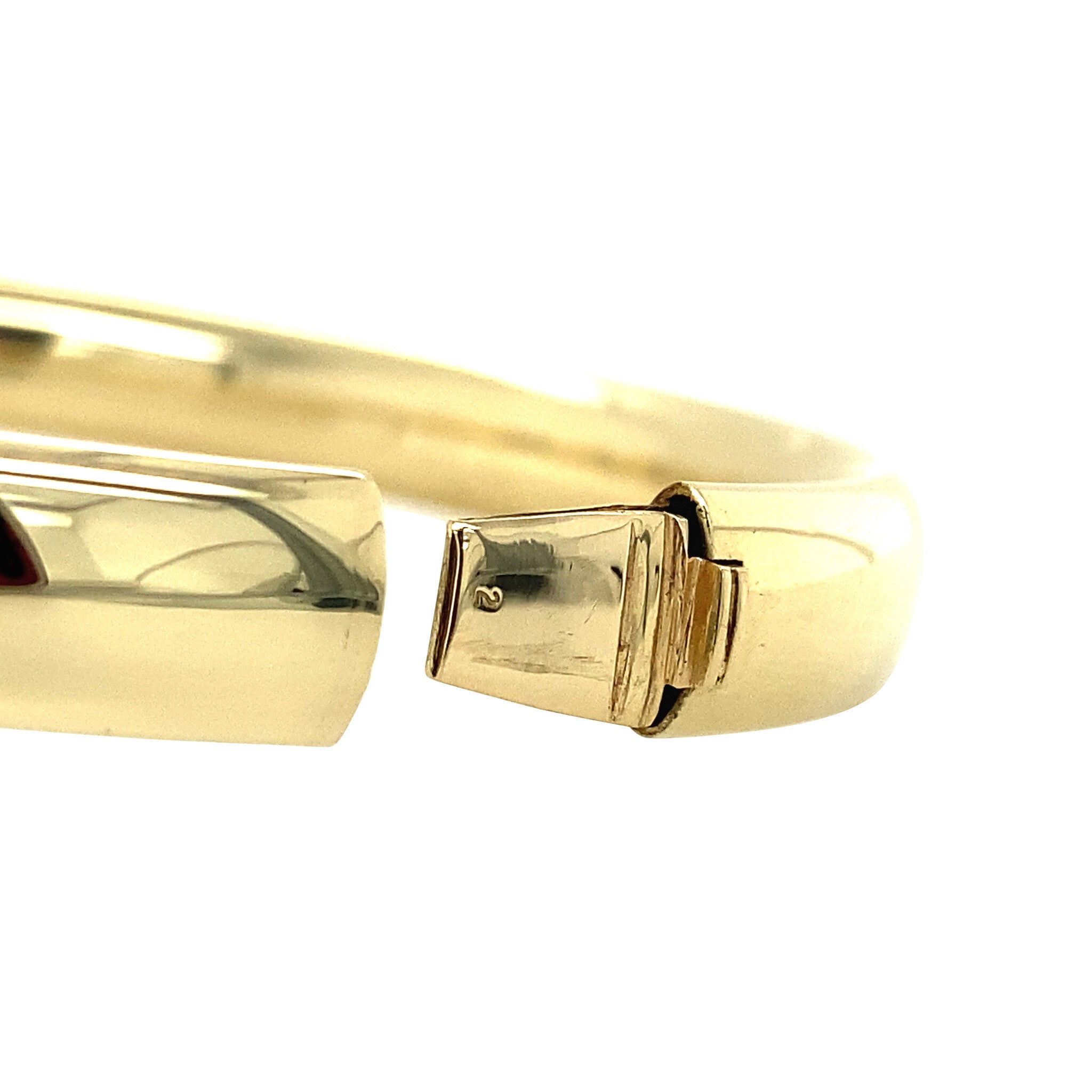 Gouden gladde bangle 14 krt