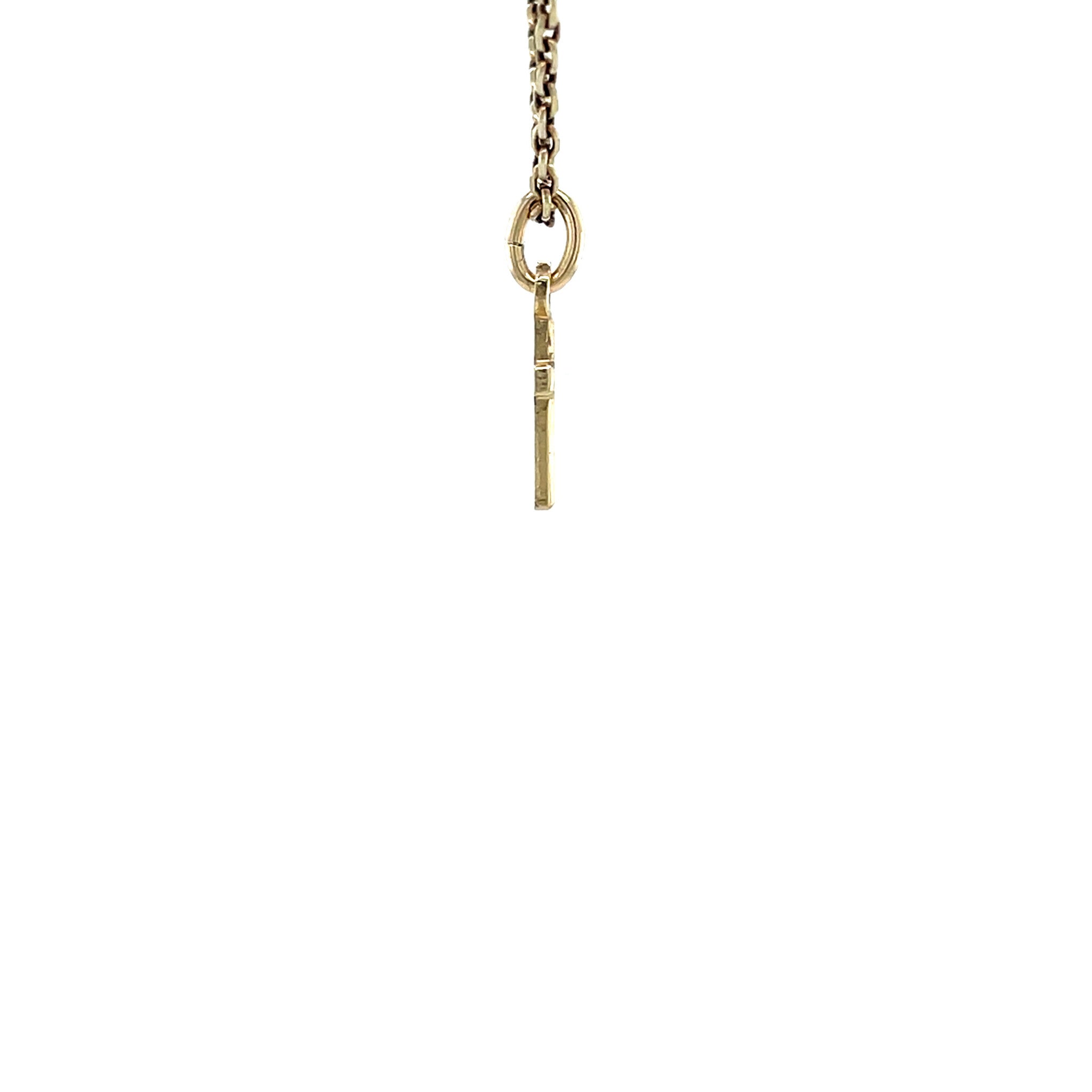 Gouden vintage kruis hanger 14 krt