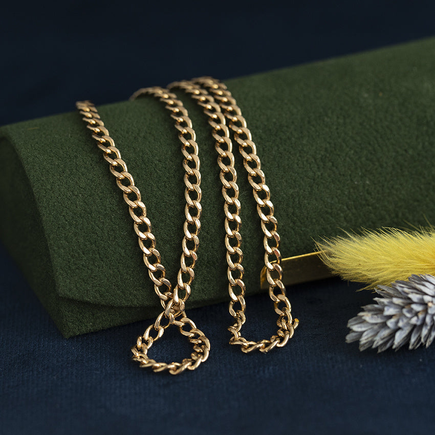 Gouden vintage gourmet collier 14 krt