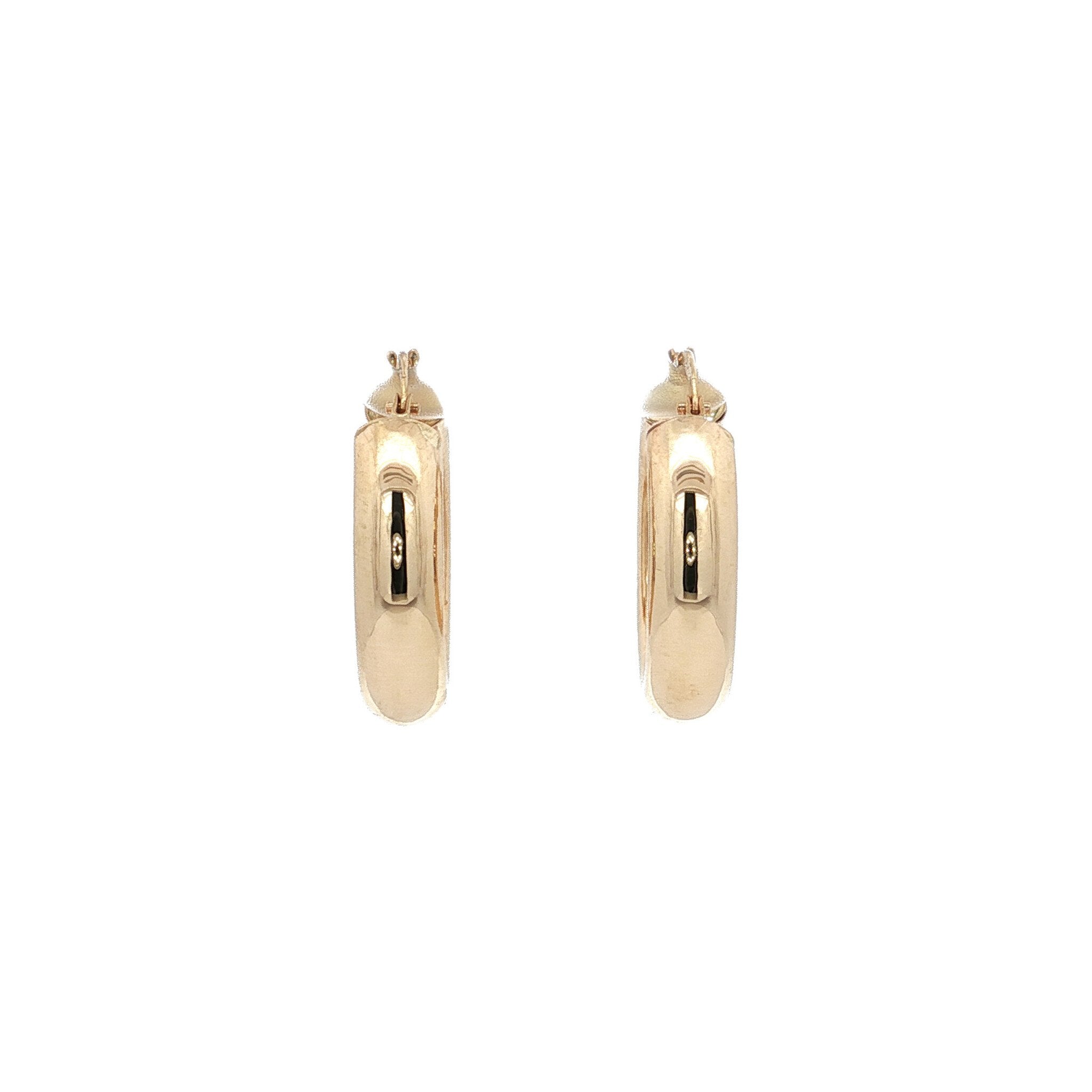 Gladde vintage oorringen 9 kt