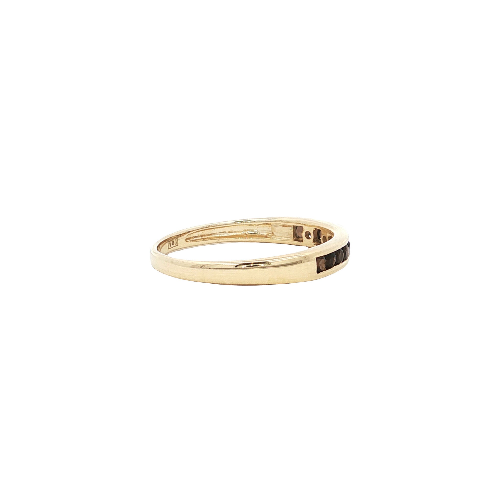 Ring with smoky quartz, 9 kt