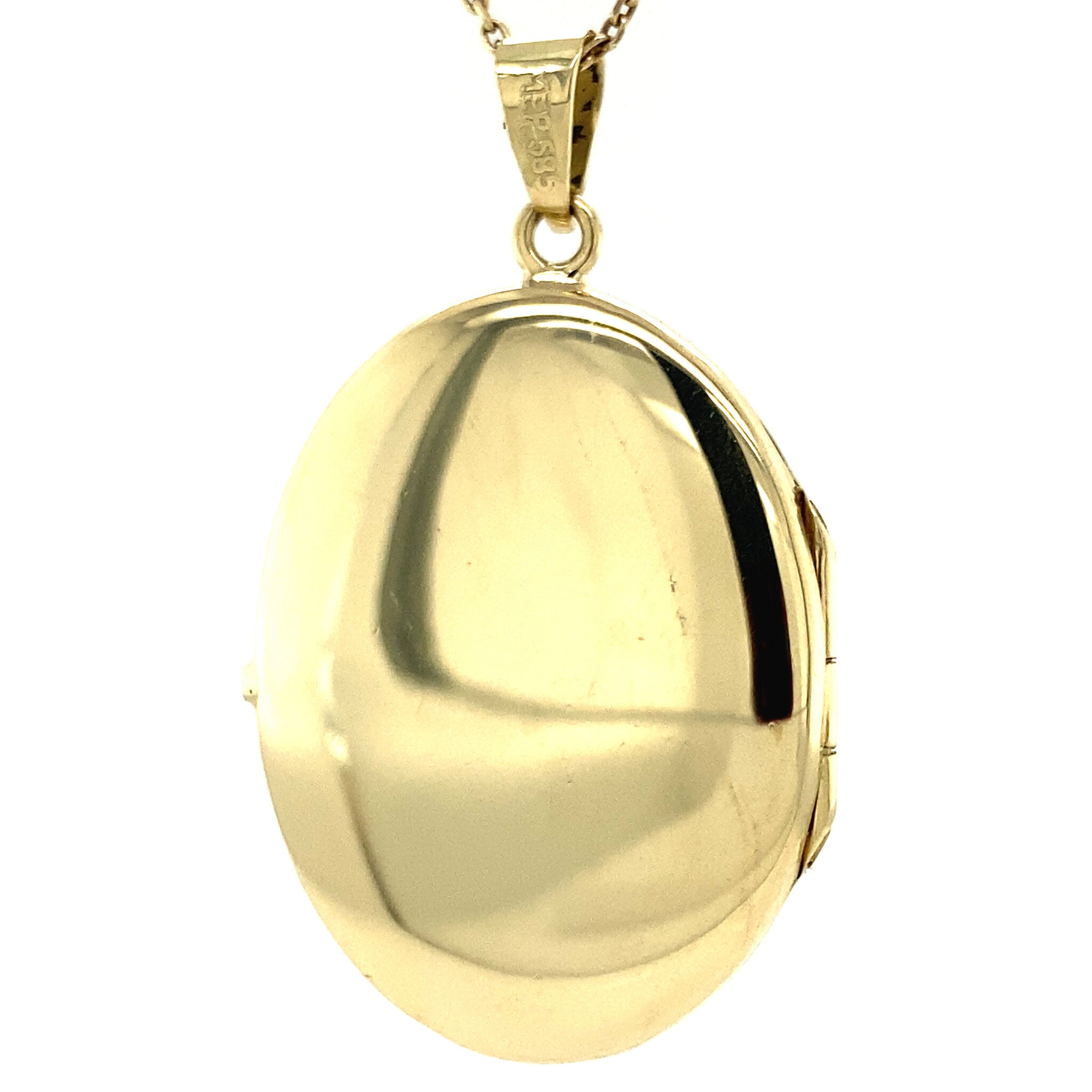 Gouden medaillon met gravure 14 krt