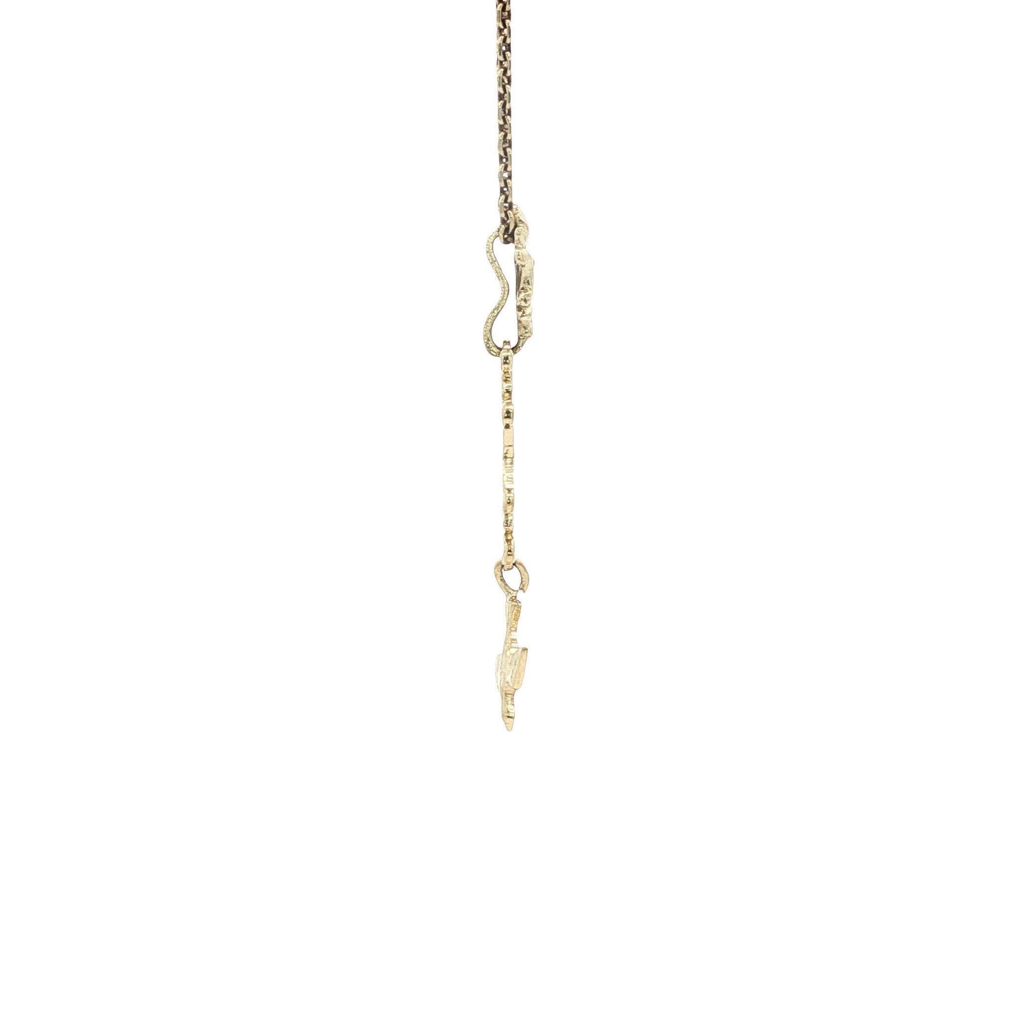 Gouden vintage Hugenotenkruis hanger 14 kt
