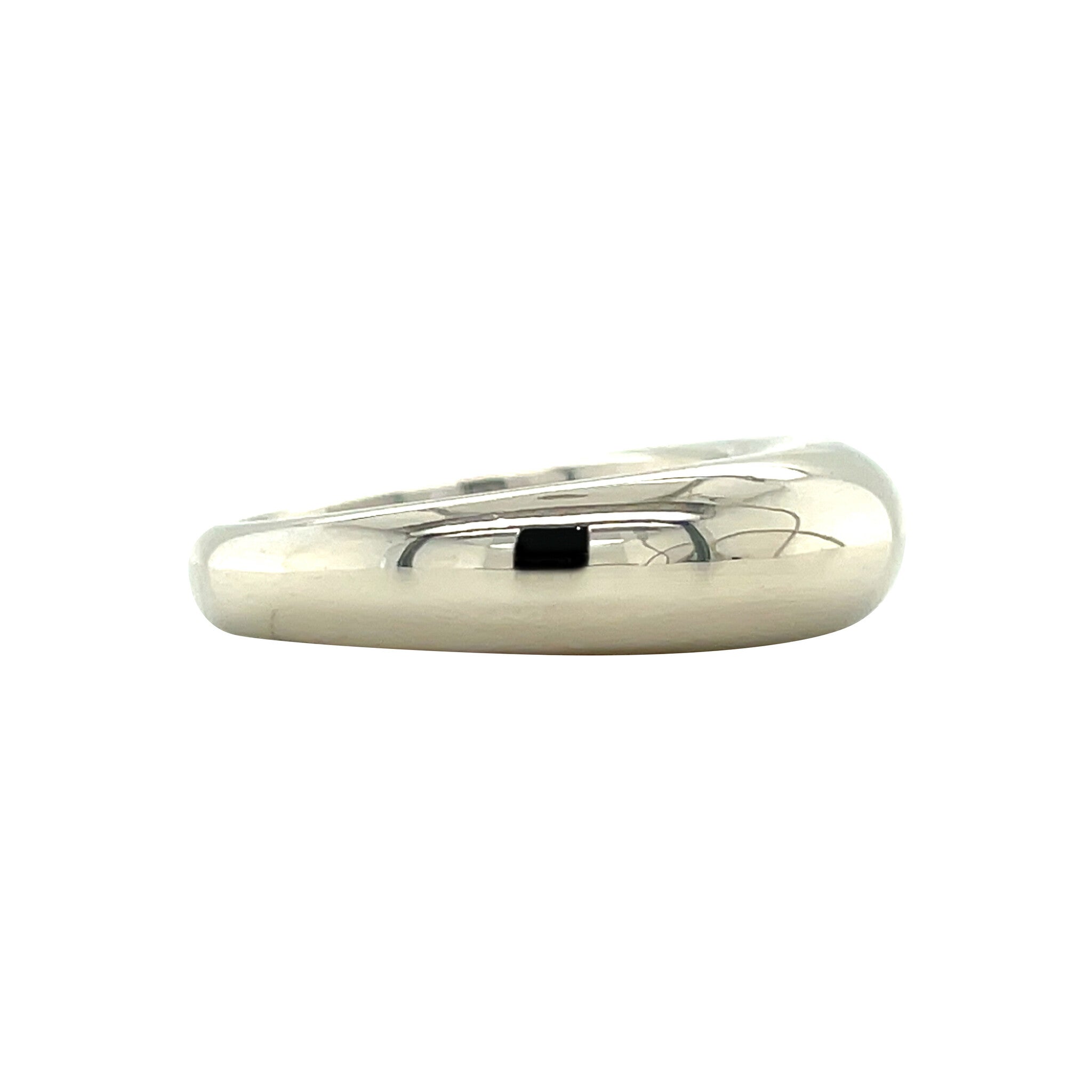 Vintage white-gold balloon ring, 14 kt