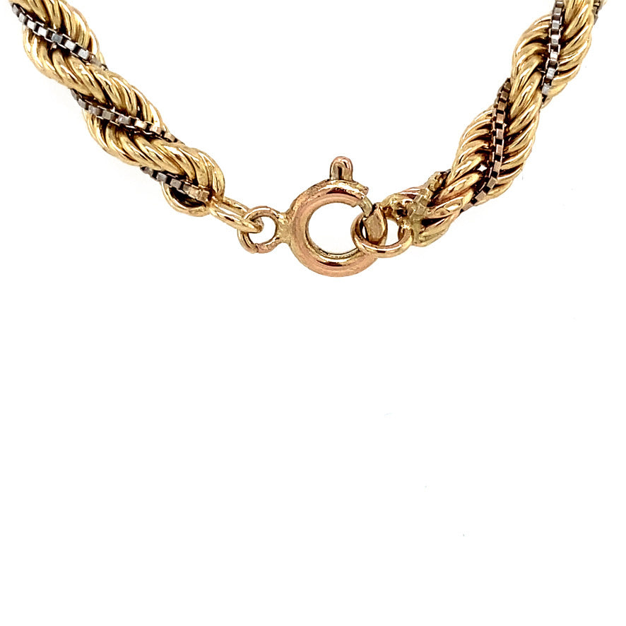 Gold cord with Venetian necklace 14 kt